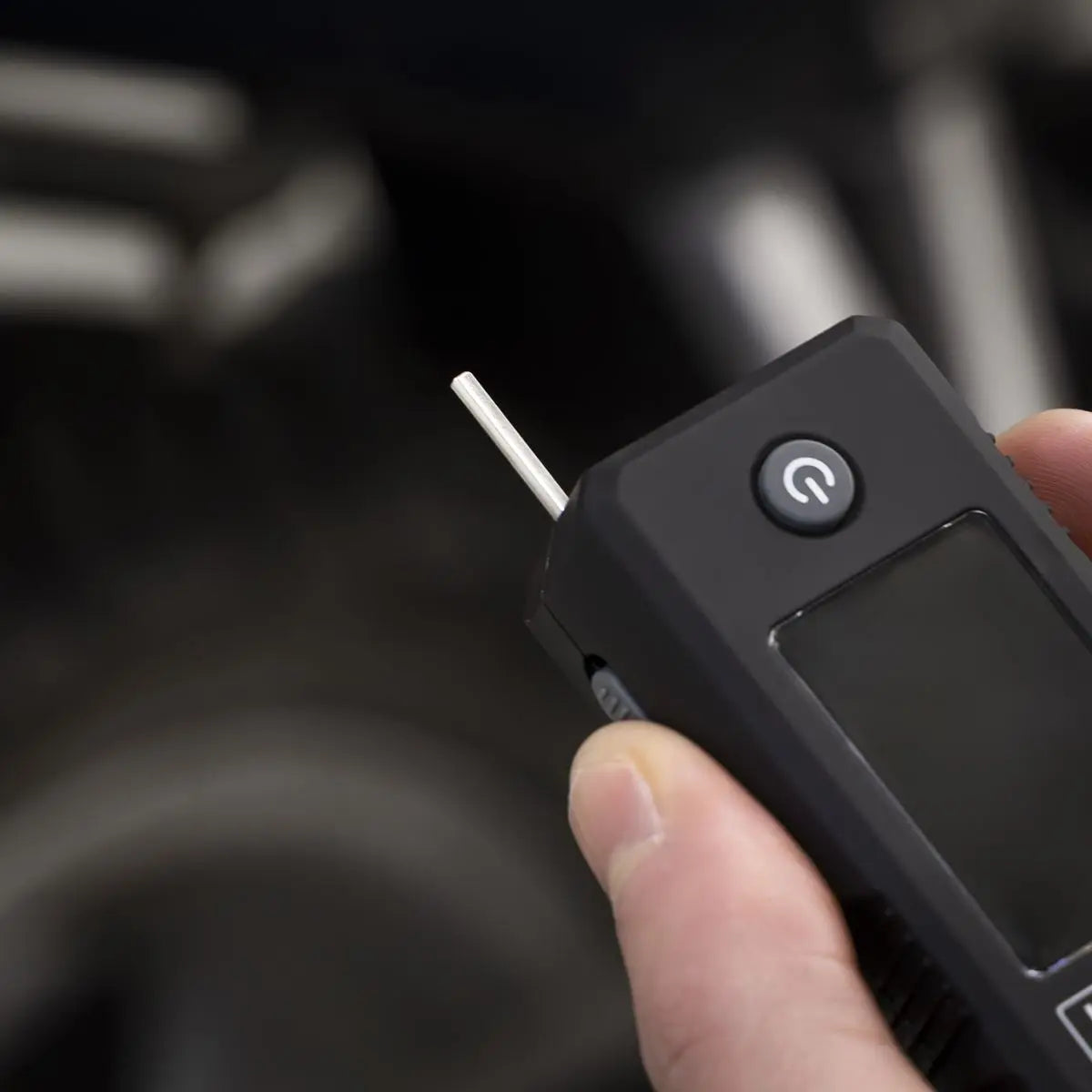 Sealey Digital Tyre Pressure and Tread Depth Gauge with LED Display on Keychain 