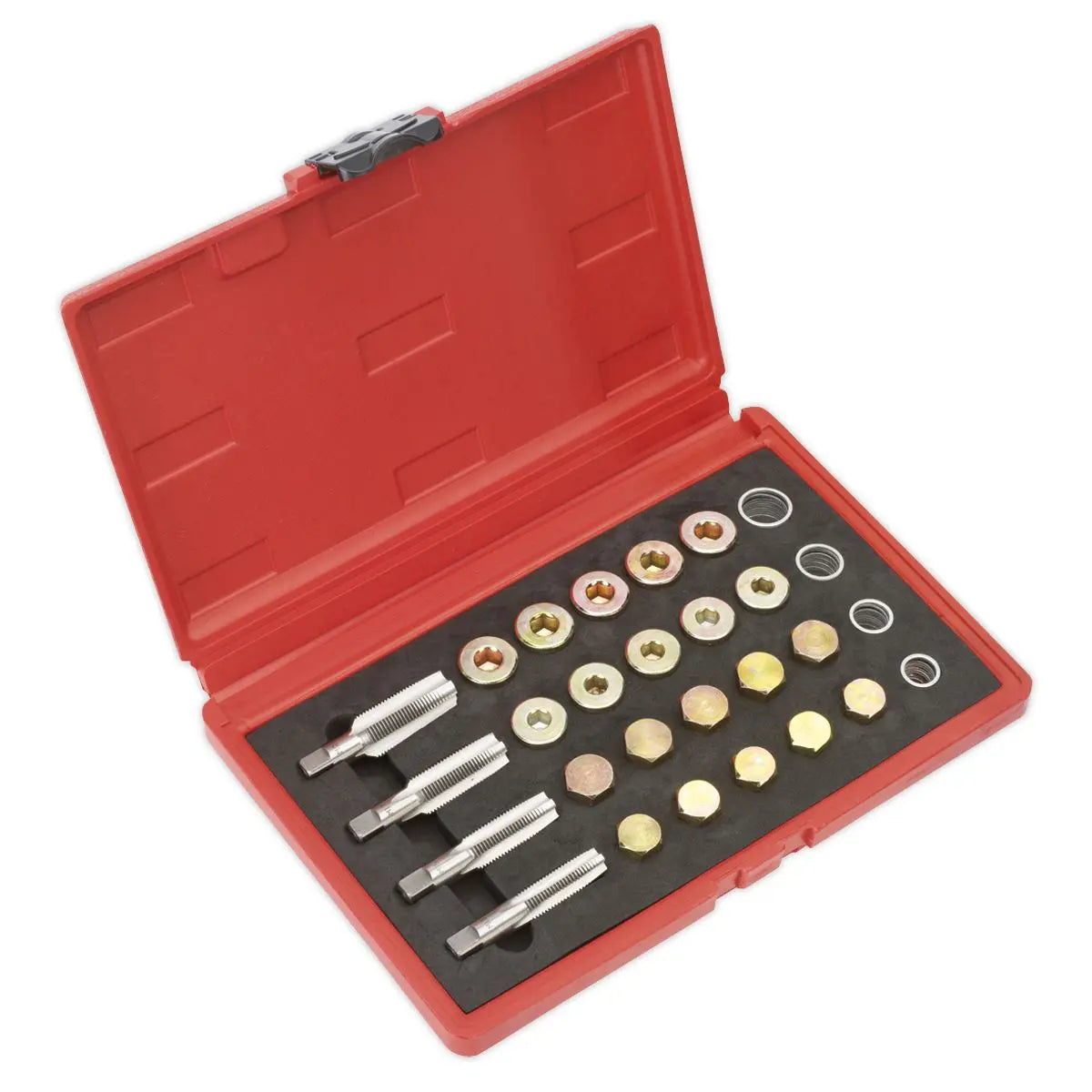 Sealey Drain Plug Repair Set M13-M20 Taps Gearbox Sump Storage Case Car 