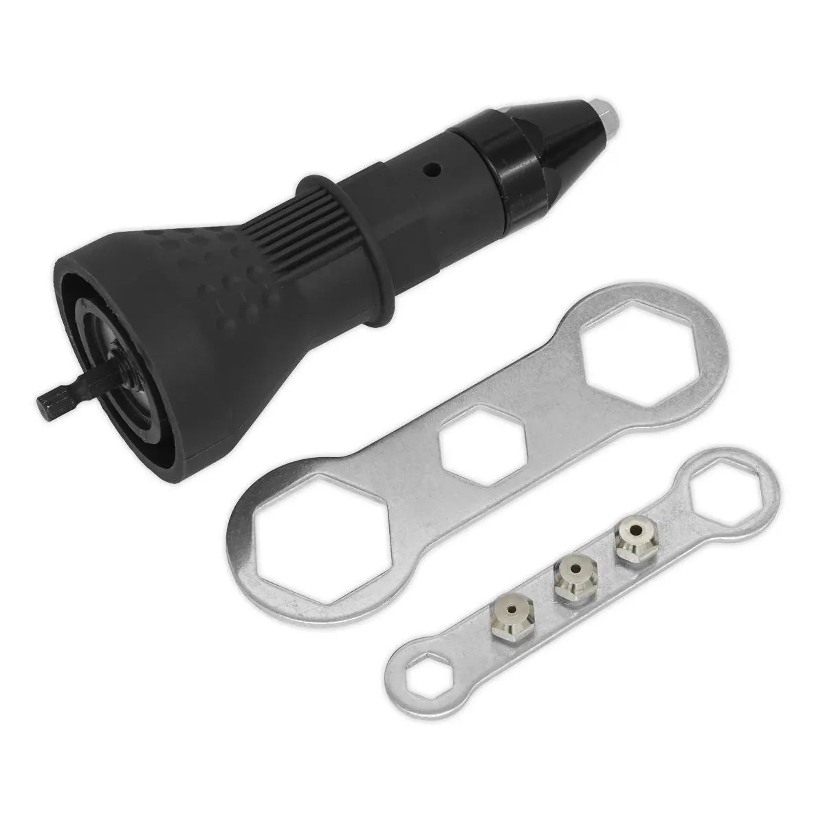 Sealey Drill Powered Riveter Adaptor 1/4" Shank 2.4-4.8mm Blind Rivets 