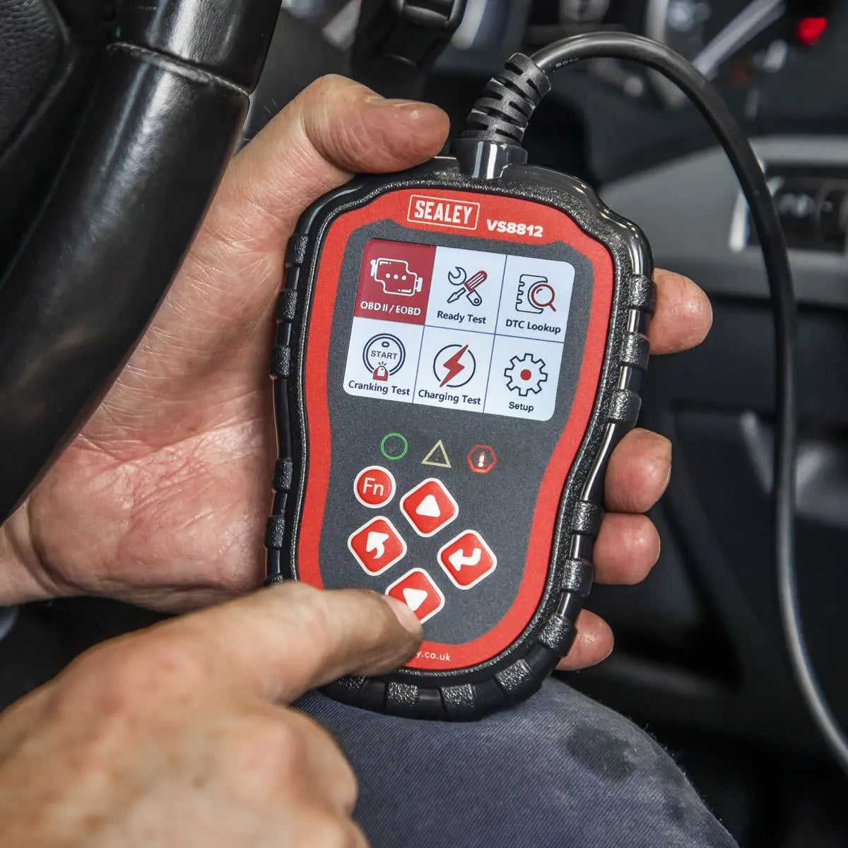 Sealey EOBD Code Reader Live Data with Colour Screen MIL Light Reset 