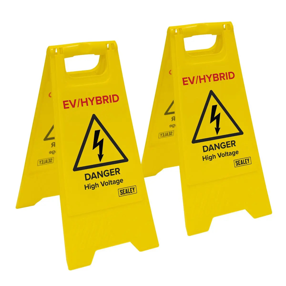 Sealey EV/Hybrid Floor Warning Signs - Pack of 2  White Rose Tools