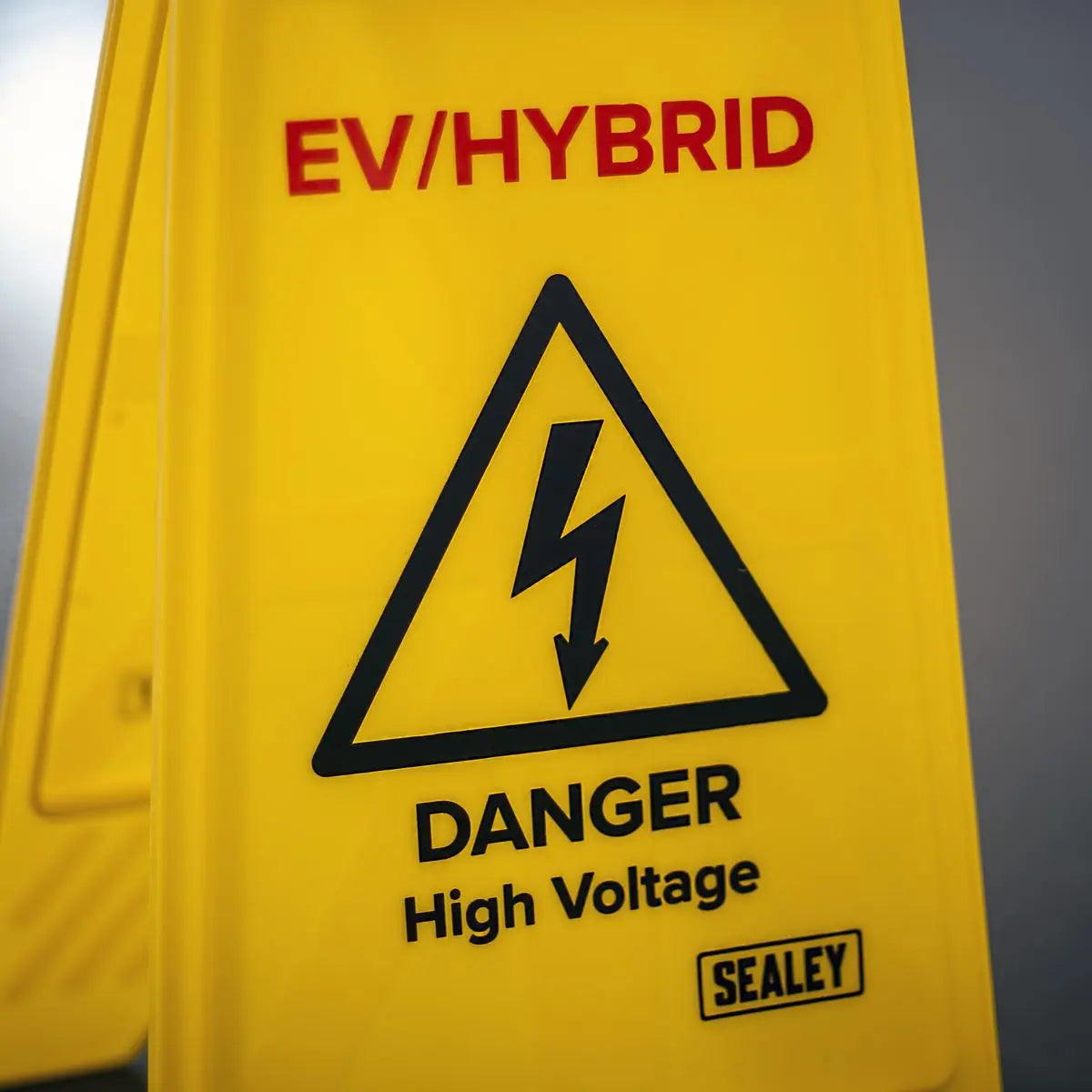 Sealey EV/Hybrid Floor Warning Signs - Pack of 2  White Rose Tools
