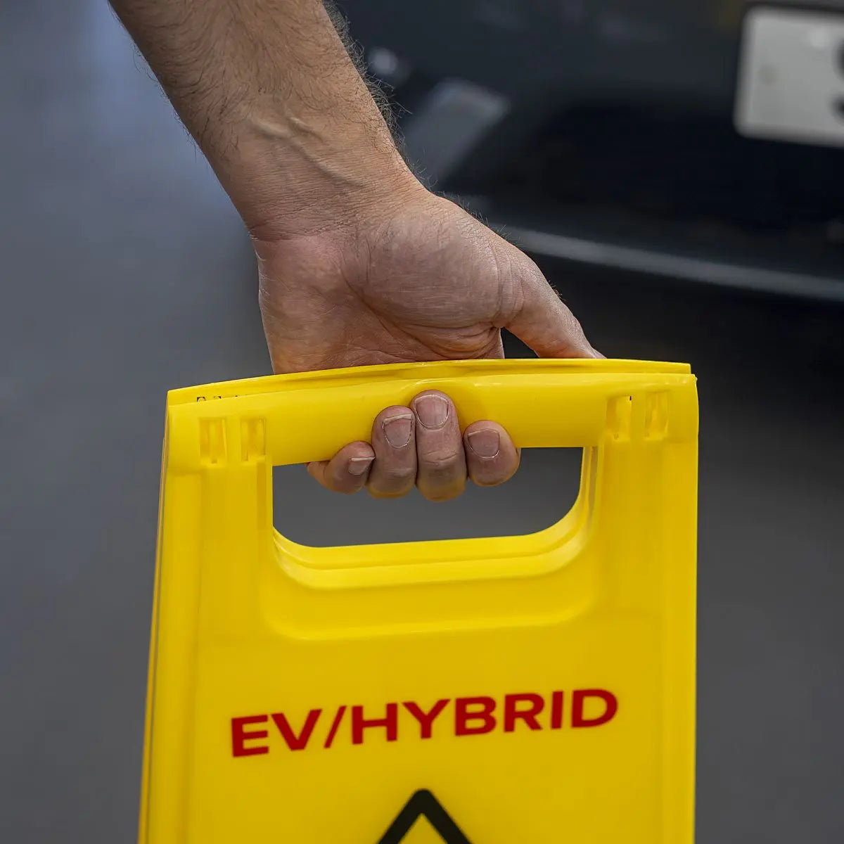 Sealey EV/Hybrid Floor Warning Signs - Pack of 2  White Rose Tools