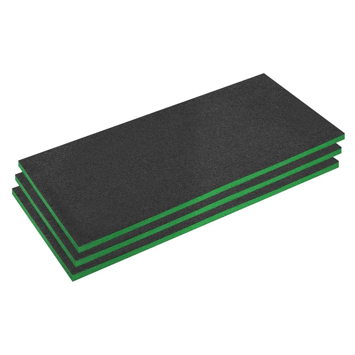 Sealey Easy Peel Shadow Foam® 1200 x 550 x 30mm, Green/Black - Pack of 3  White Rose Tools