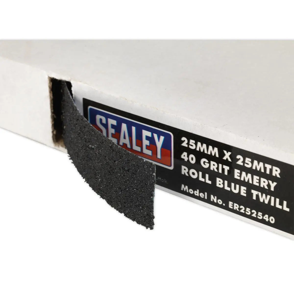 Sealey Emery Roll Blue Twill 25mm x 25m 40Grit 