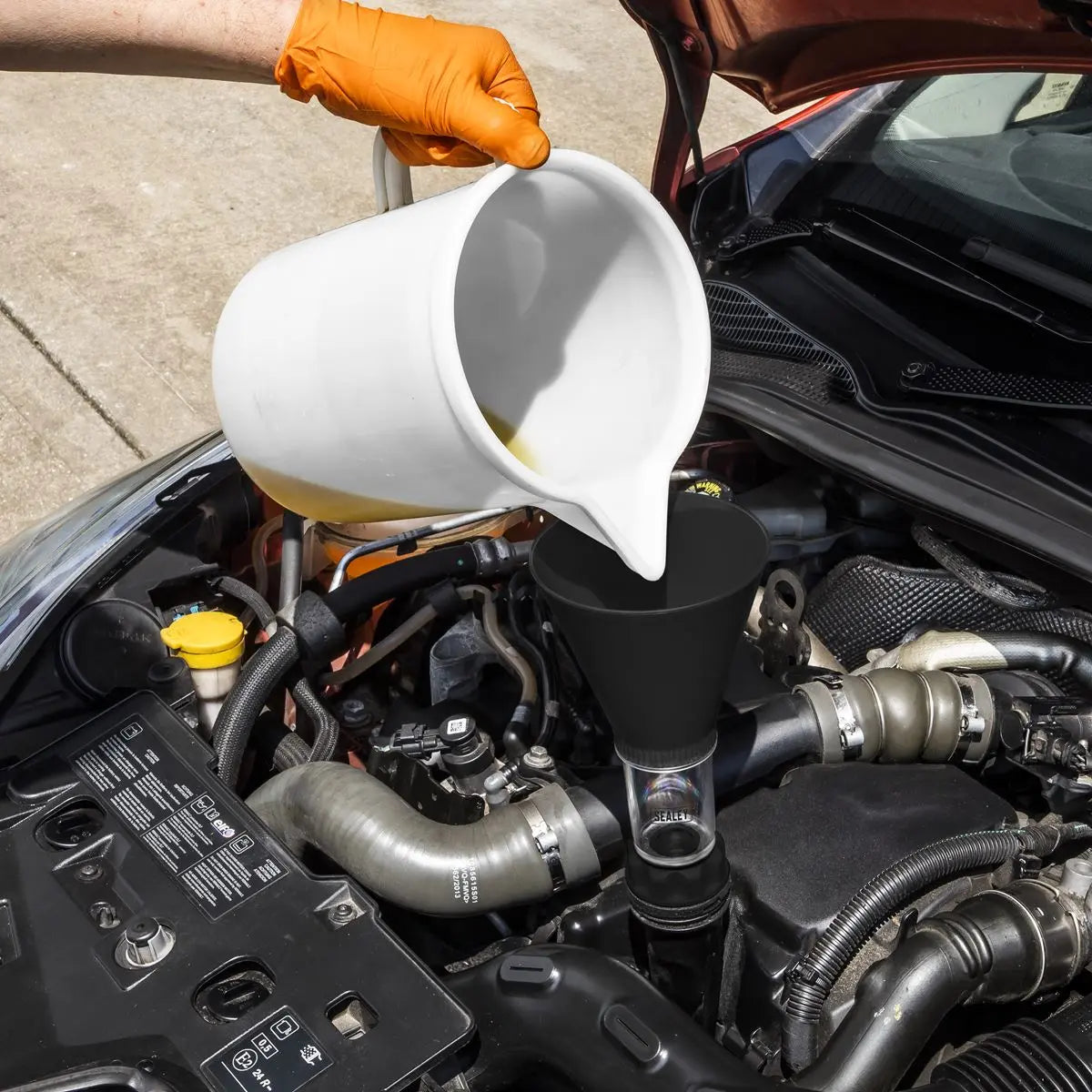 Sealey Engine Oil Funnel Set 3pc - Renault, Nissan 