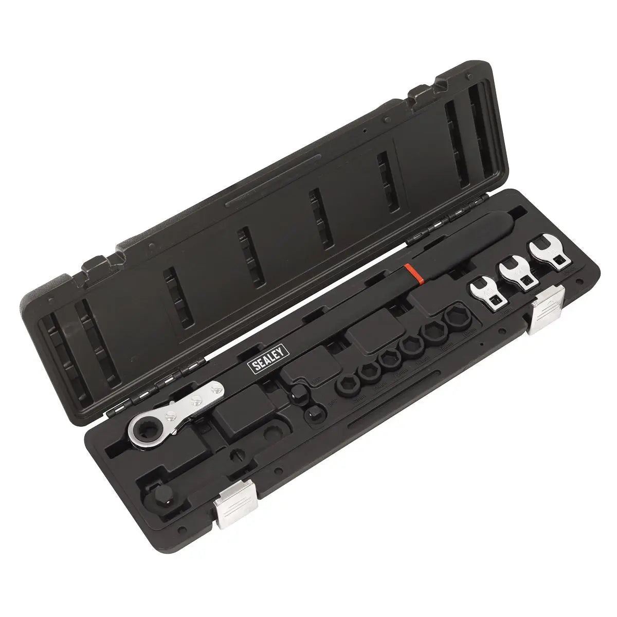Sealey Extended Reach Ratchet Action Auxiliary Belt Tension Tool Kit  White Rose Tools