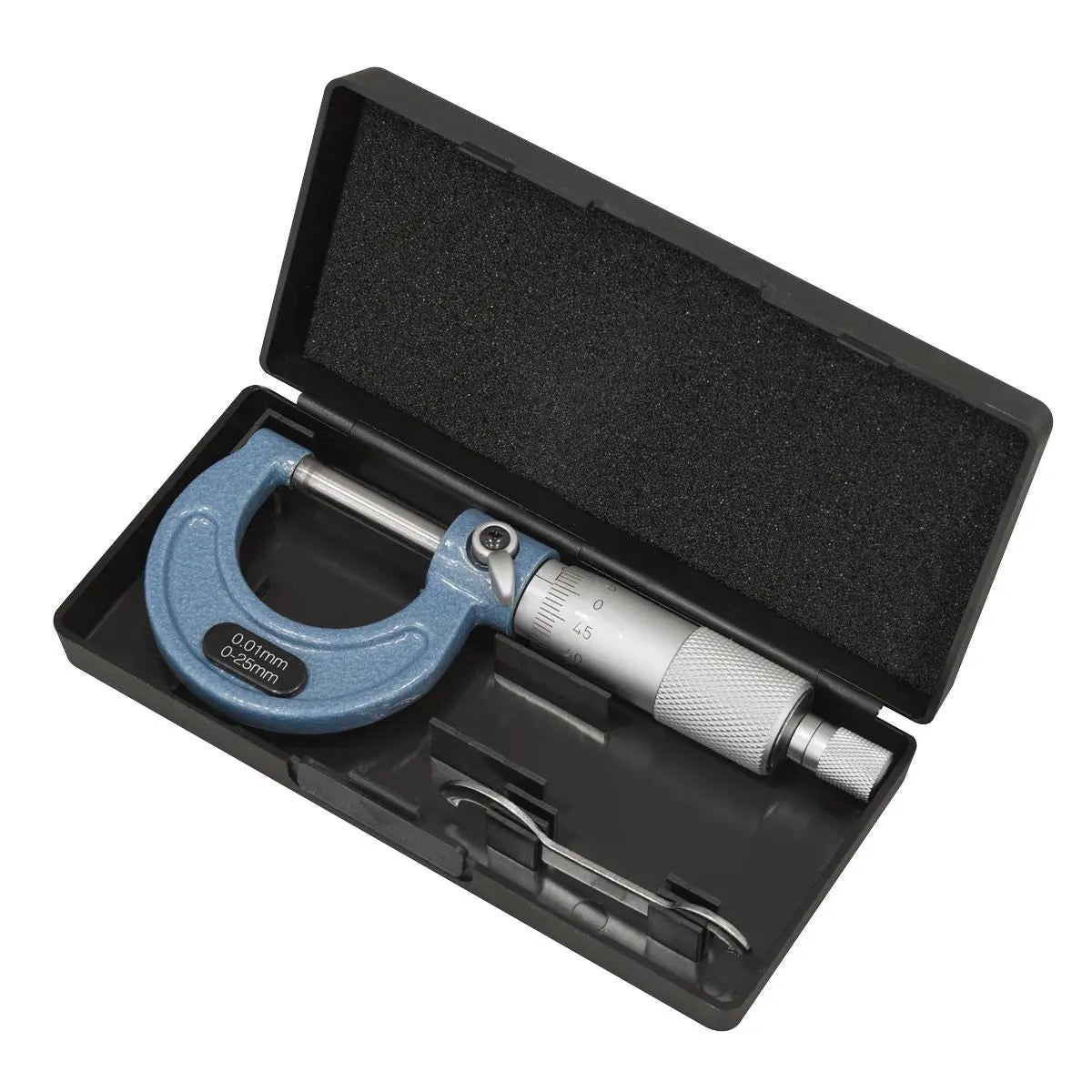 Sealey External Micrometer 0-25mm  White Rose Tools
