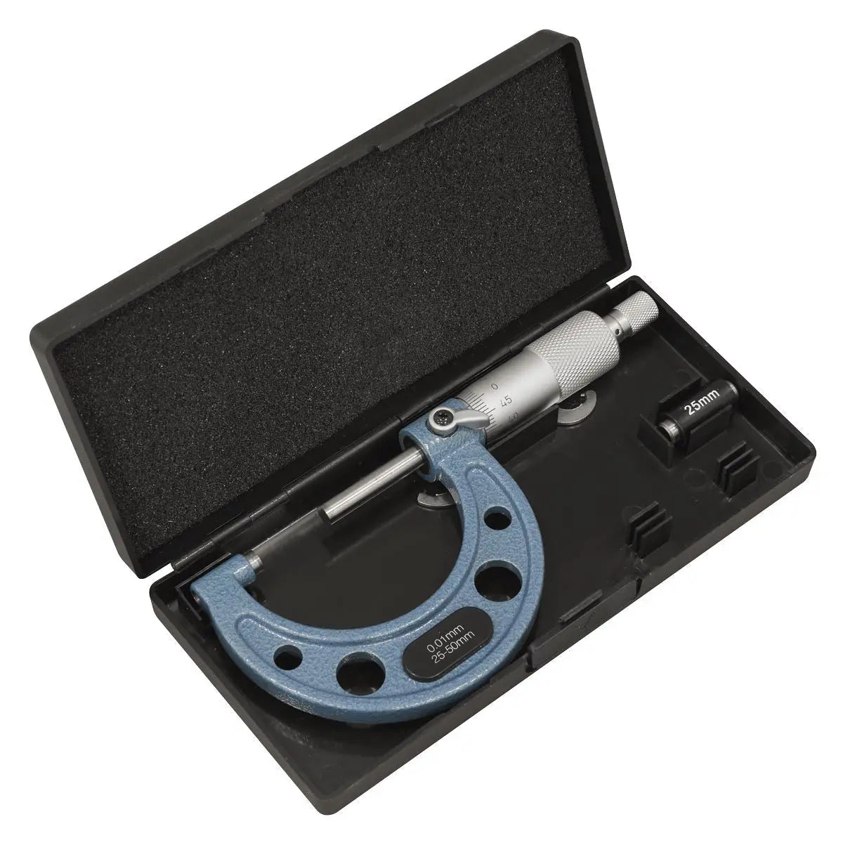 Sealey External Micrometer 25-50mm  White Rose Tools