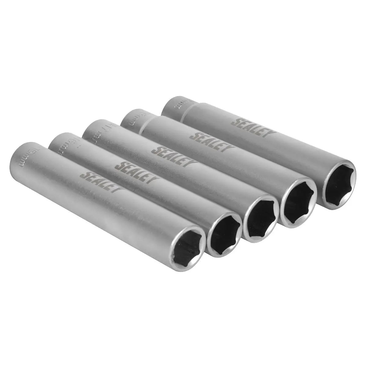 Sealey Extra-Deep Socket Set 1/2”Sq Drive 5pc  White Rose Tools