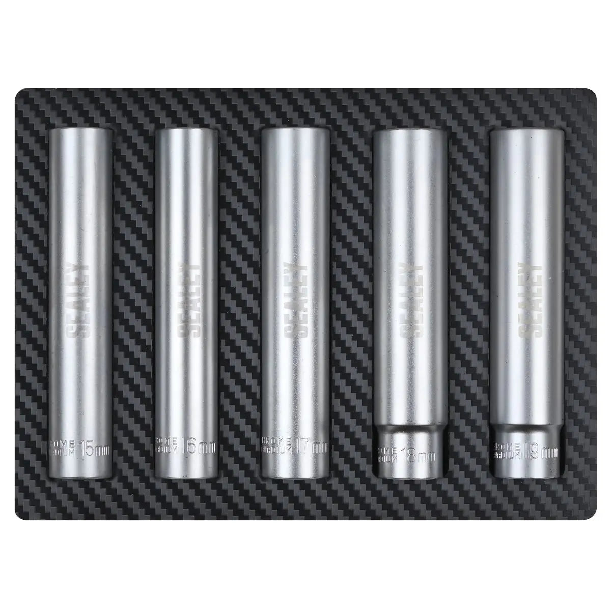 Sealey Extra-Deep Socket Set 1/2”Sq Drive 5pc  White Rose Tools