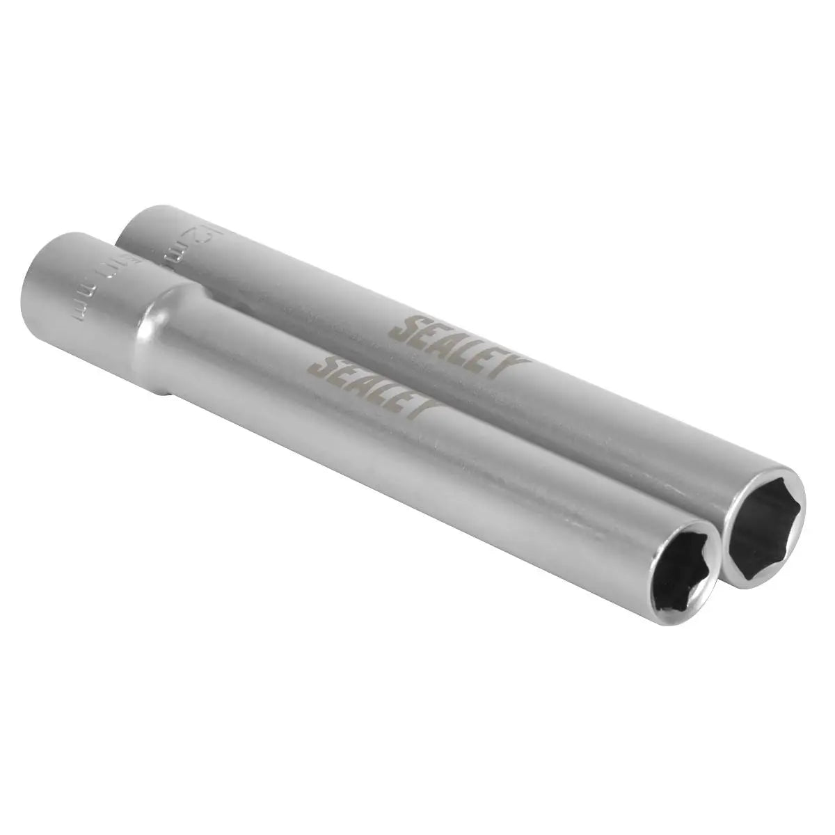 Sealey Extra-Deep Socket Set 10 & 12mm 2pc 3/8"Sq Drive  White Rose Tools