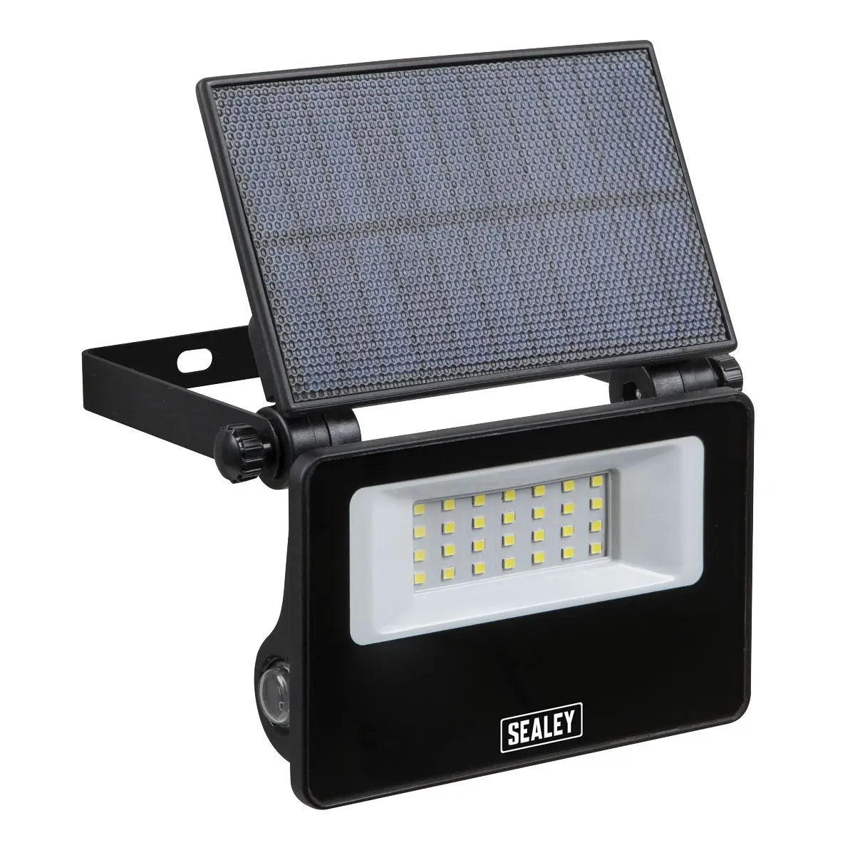 Sealey Extra-Slim Solar Floodlight with Wall Bracket 20W SMD LED  White Rose Tools