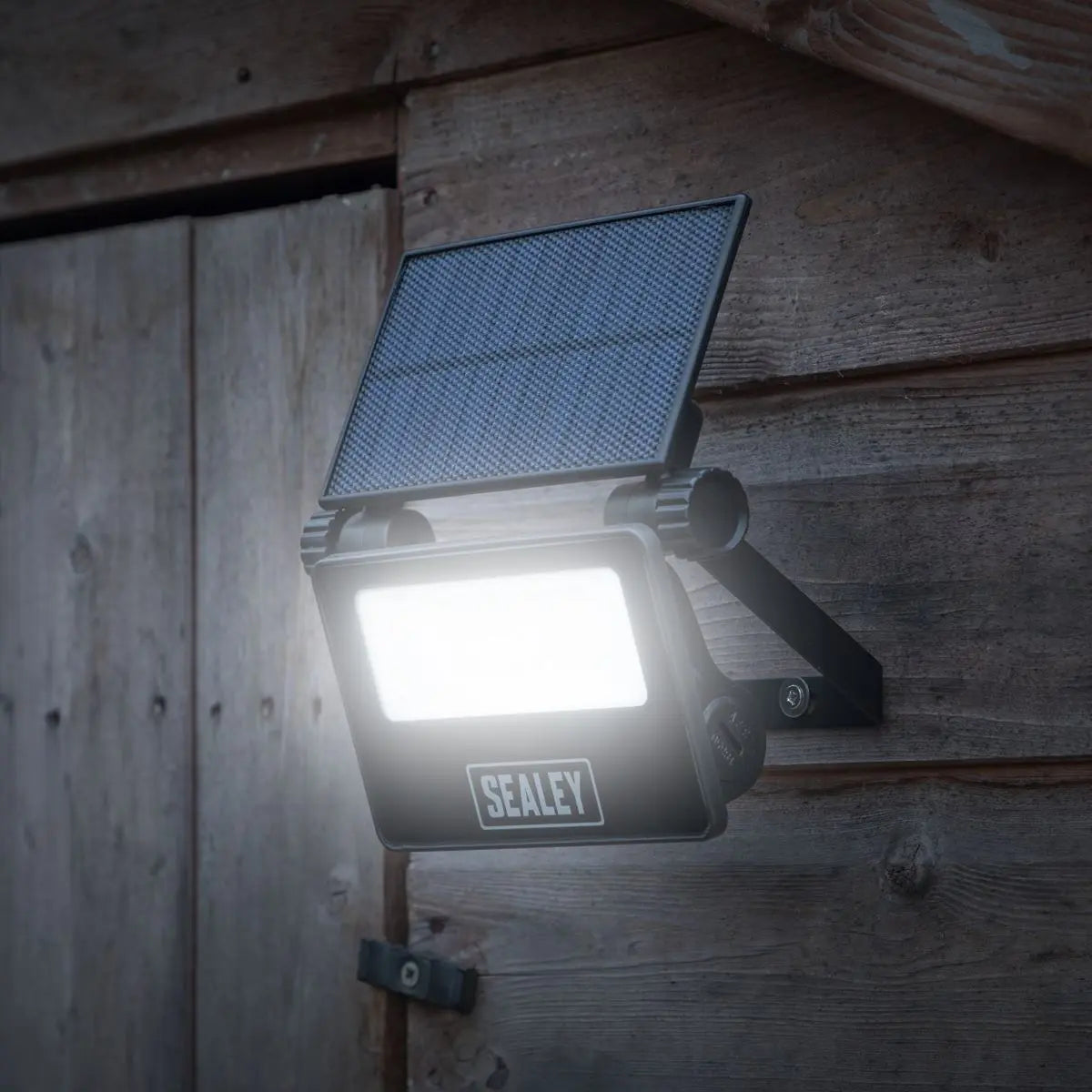 Sealey Extra-Slim Solar Floodlight with Wall Bracket 20W SMD LED  White Rose Tools