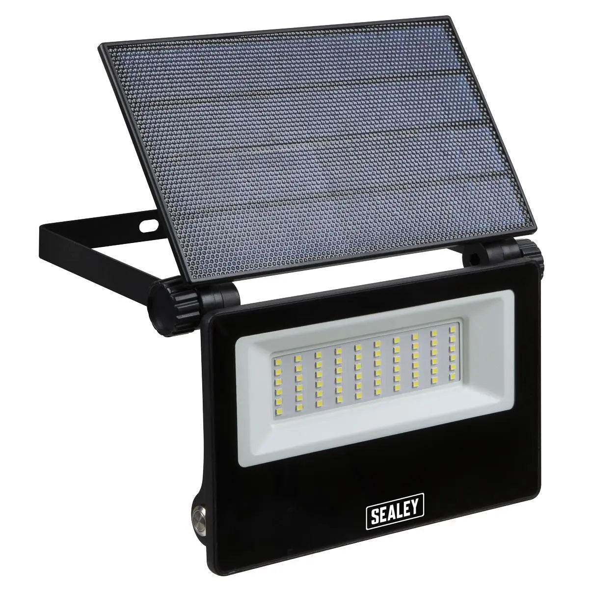 Sealey Extra-Slim Solar Floodlight with Wall Bracket 30W SMD LED  White Rose Tools