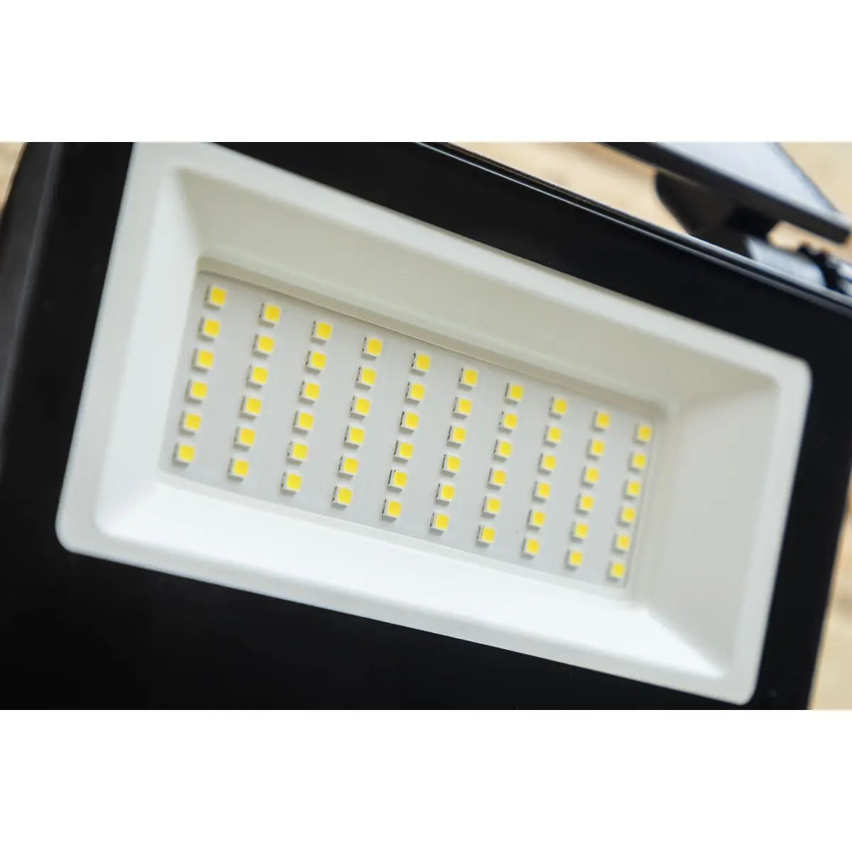 Sealey Extra-Slim Solar Floodlight with Wall Bracket 30W SMD LED  White Rose Tools