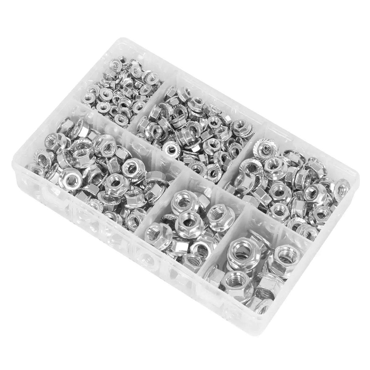 Sealey Flange Nut Assortment 390pc M5-M12 Serrated Metric 