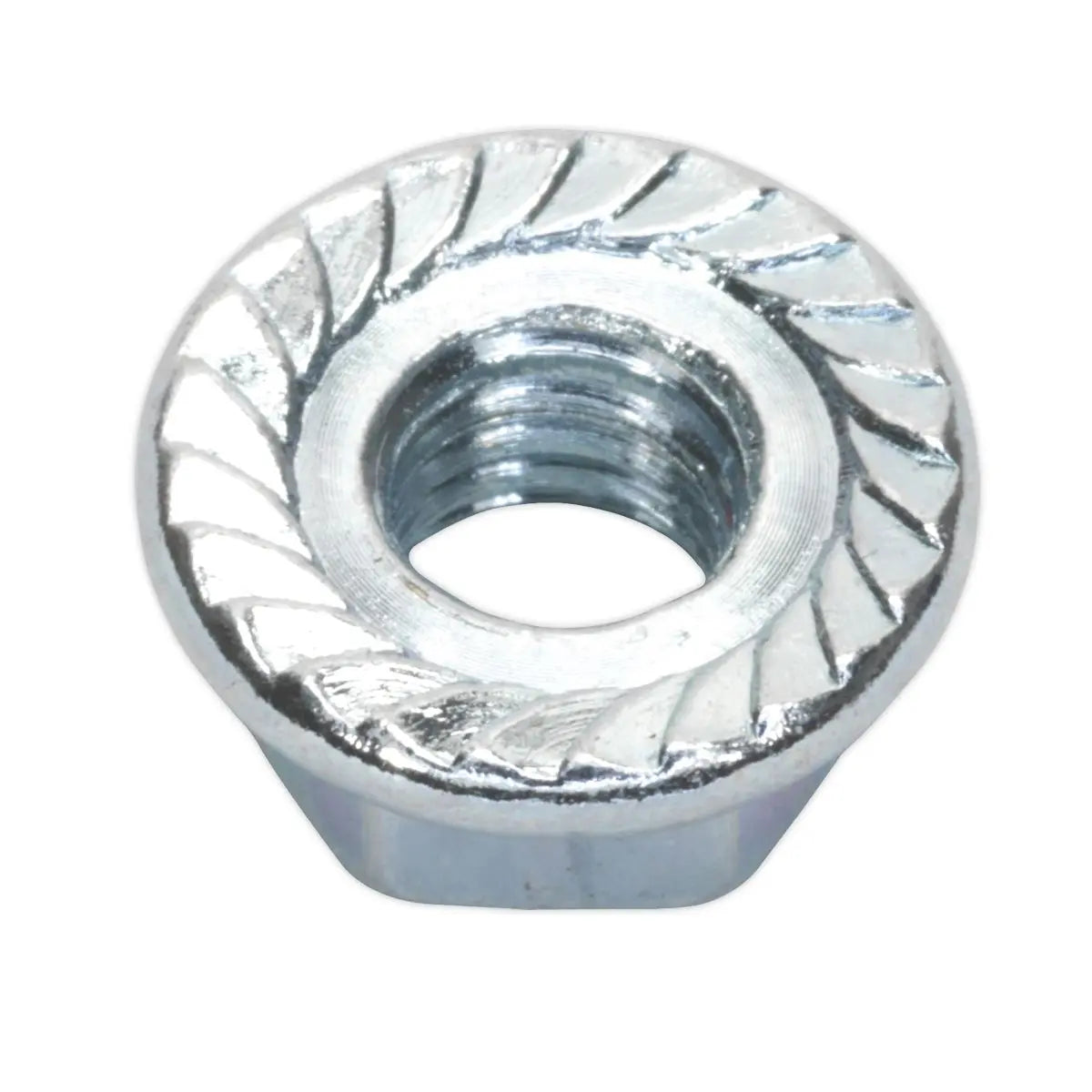 Sealey Flange Nut Serrated M6 Zinc Pack of 100 