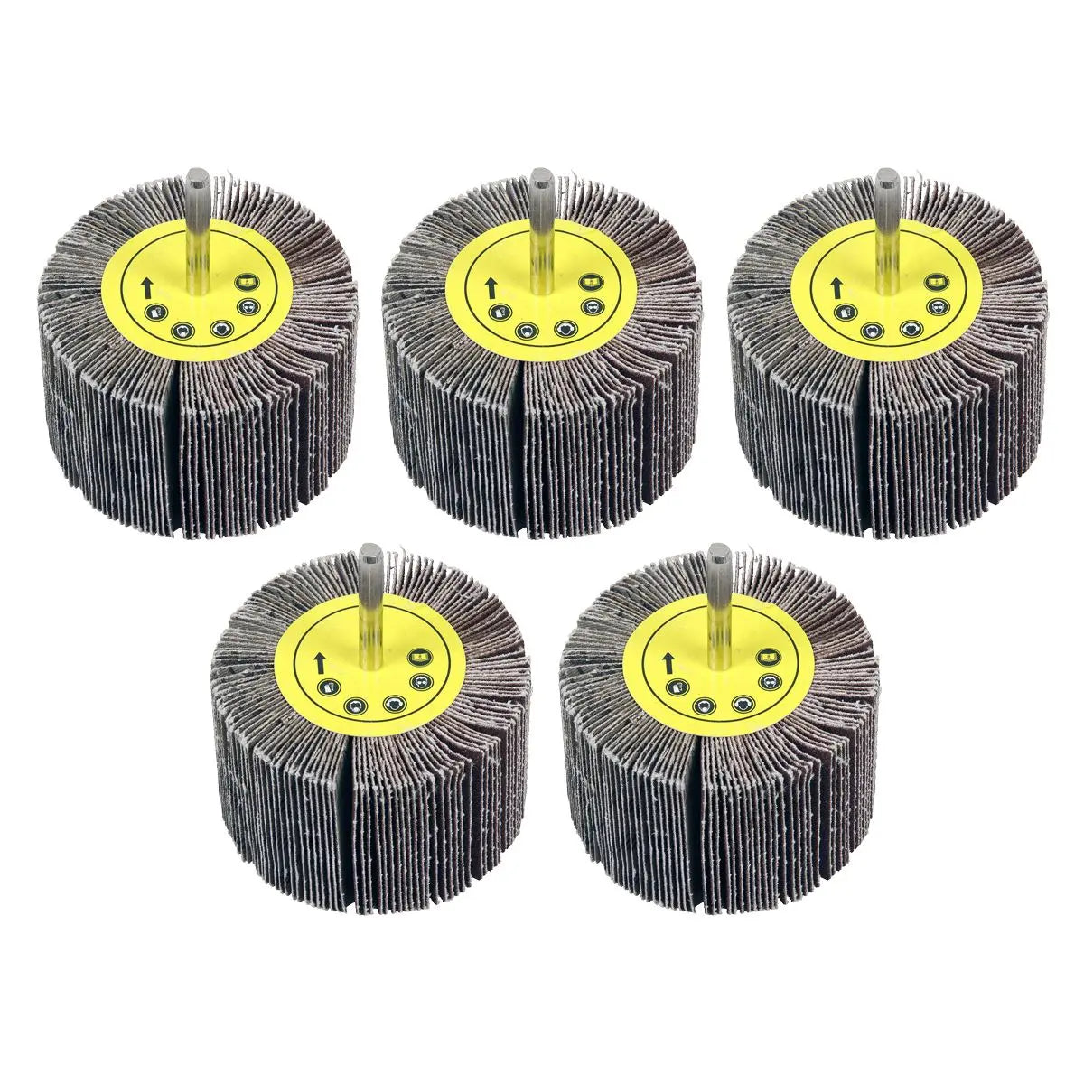 Sealey Flap Wheel Ø80 x 50mm 40Grit Ø6mm Shaft - Pack of 5  White Rose Tools