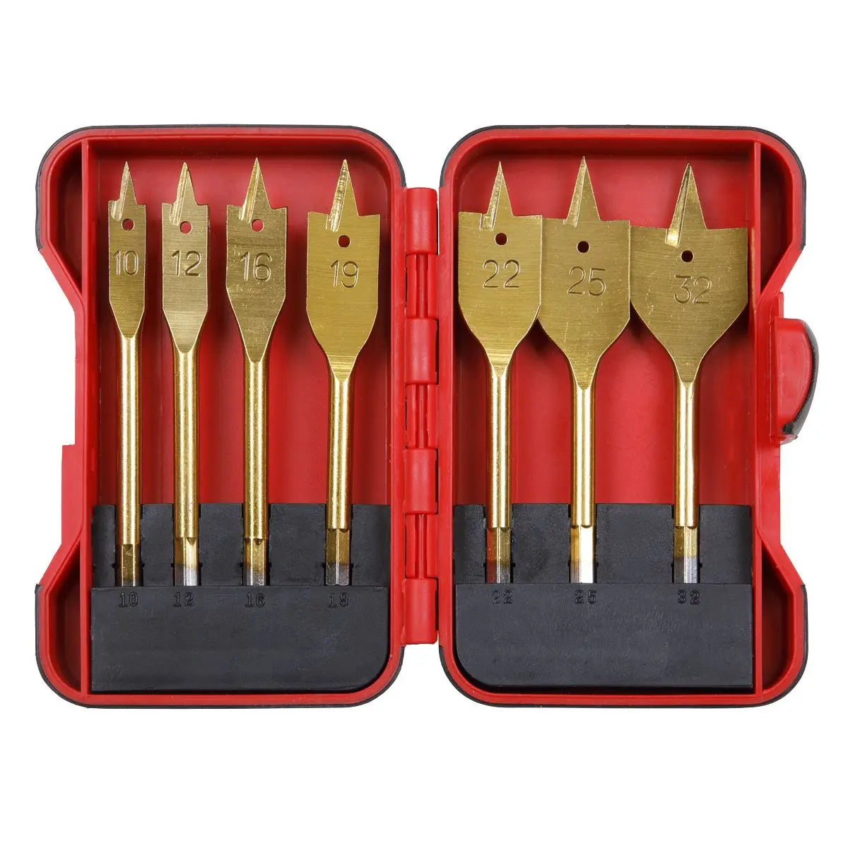 Sealey Flat Wood Drill Bit Set 7pc Titanium Coated 