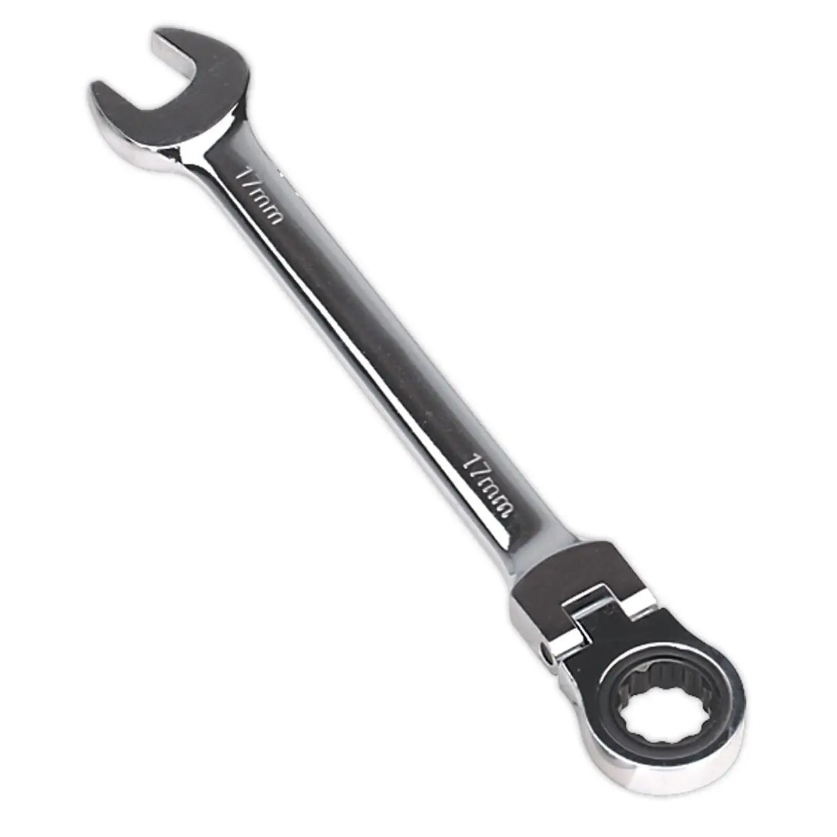 Sealey Flexi Head Ratchet Combination Spanner Open End Ring Individual 