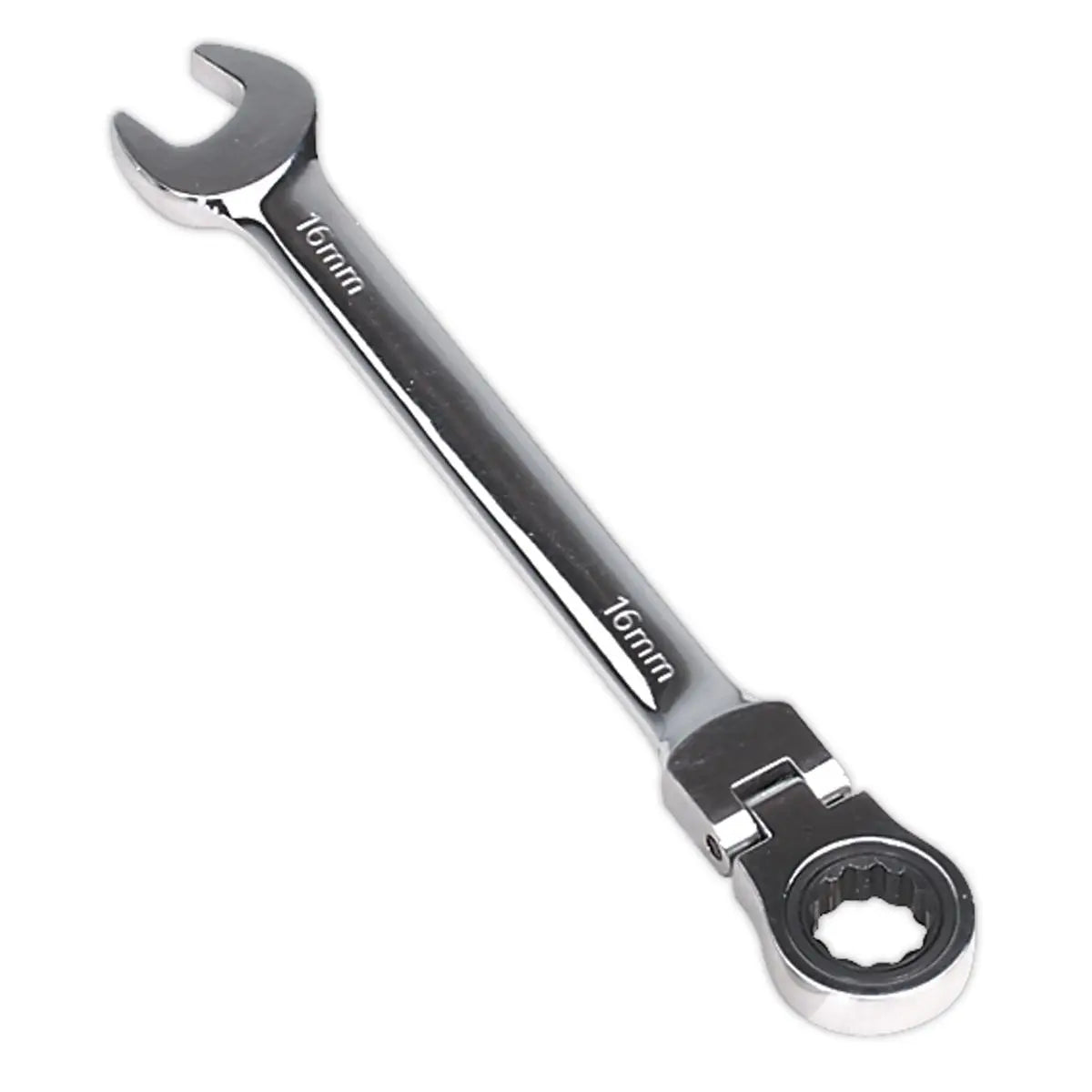 Sealey Flexi Head Ratchet Combination Spanner Open End Ring Individual 