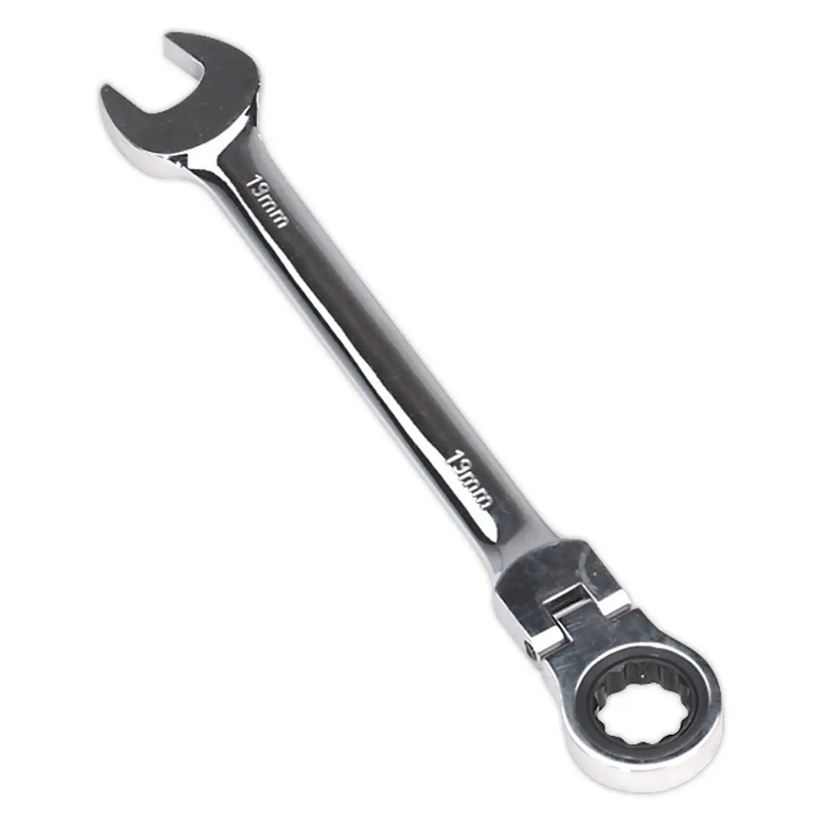 Sealey Flexi Head Ratchet Combination Spanner Open End Ring Individual 