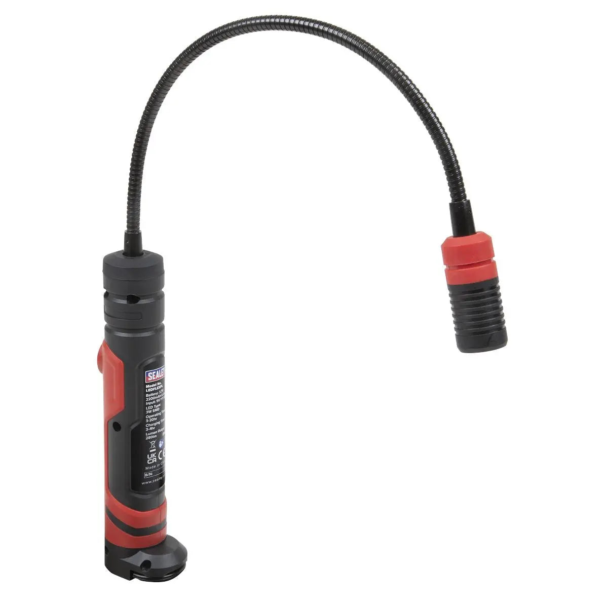 Sealey Flexi Rechargeable Magnetic Pick-Up Tool Light 3W SMD LED  White Rose Tools
