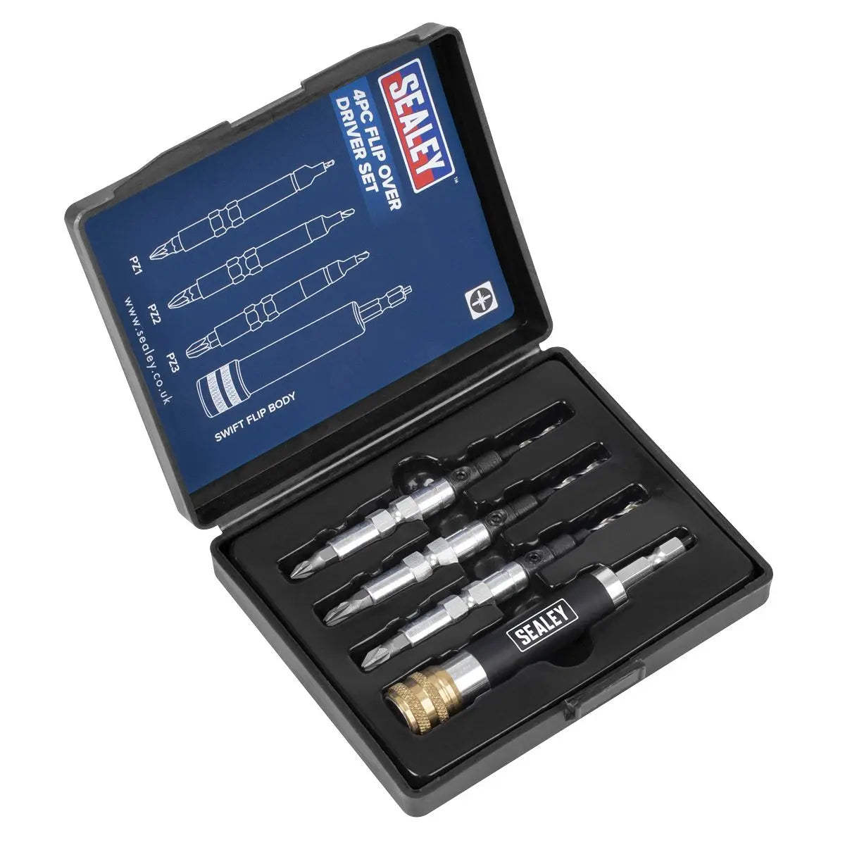 Sealey Flip Over Driver Set 4pc  White Rose Tools