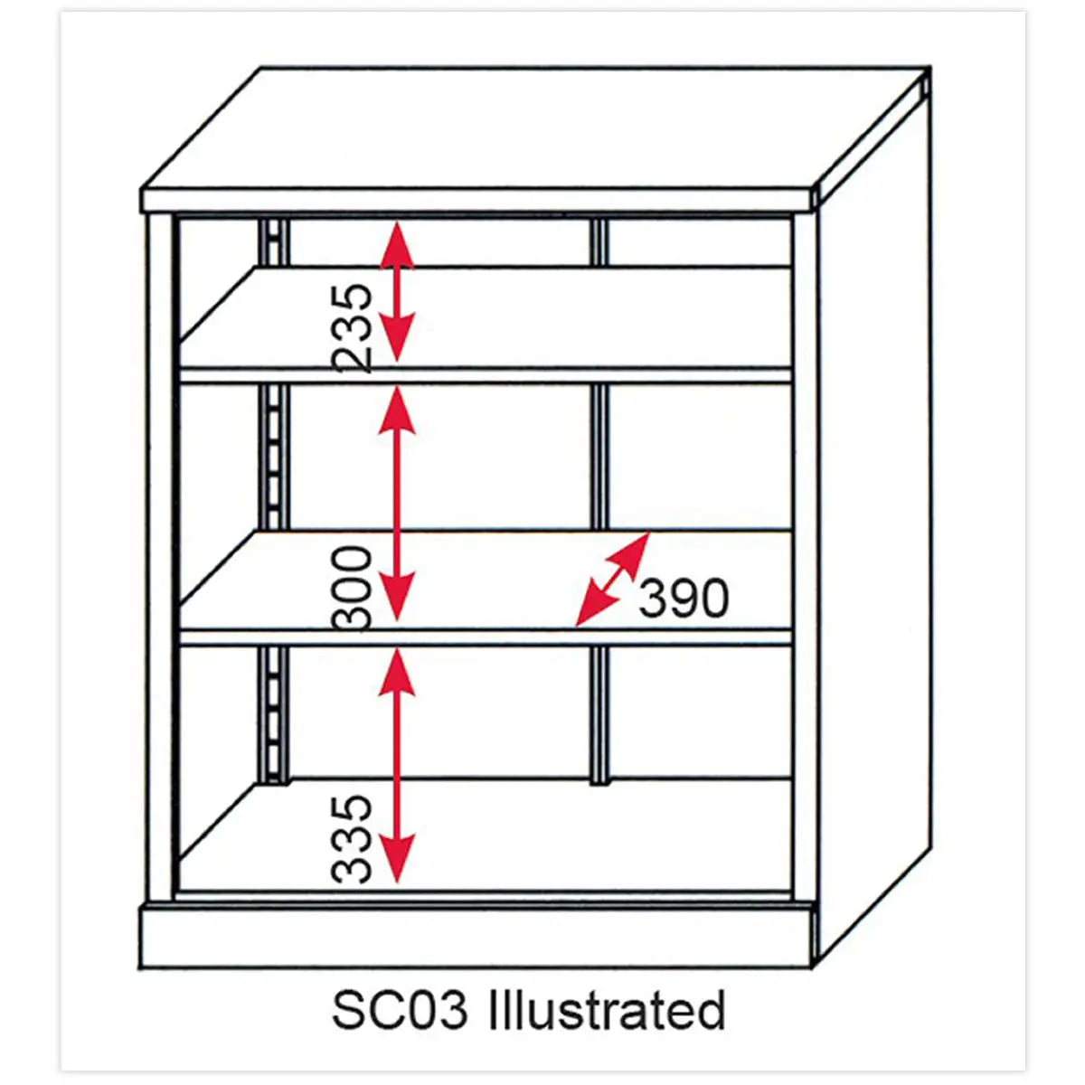 Sealey Floor Cabinet 2 Shelf 2 Door 