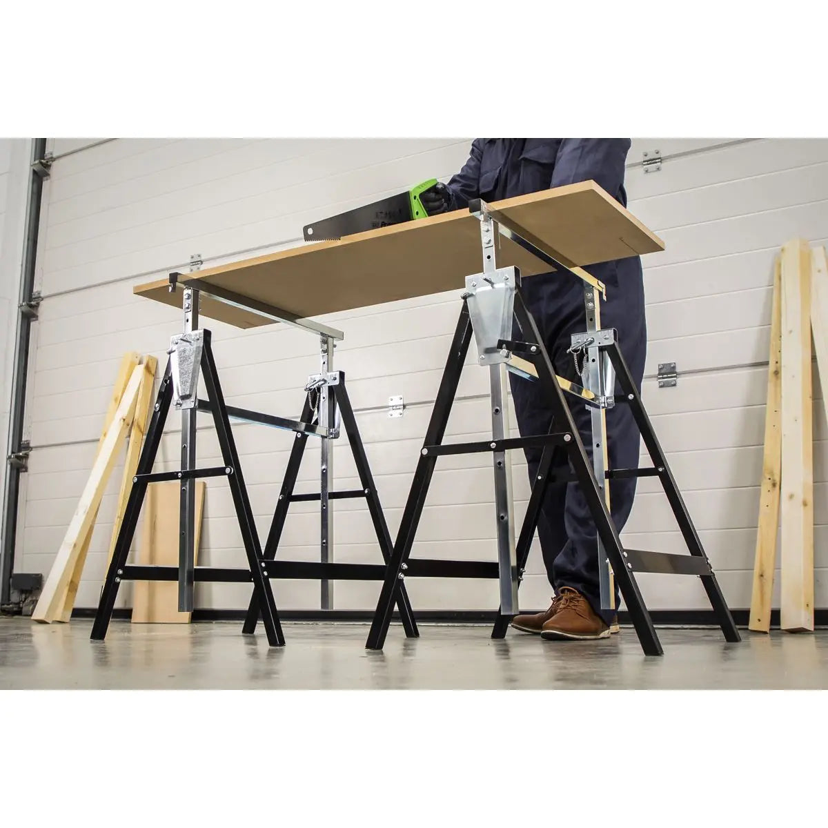 Sealey Fold Down Telescopic Trestle 200kg Capacity 