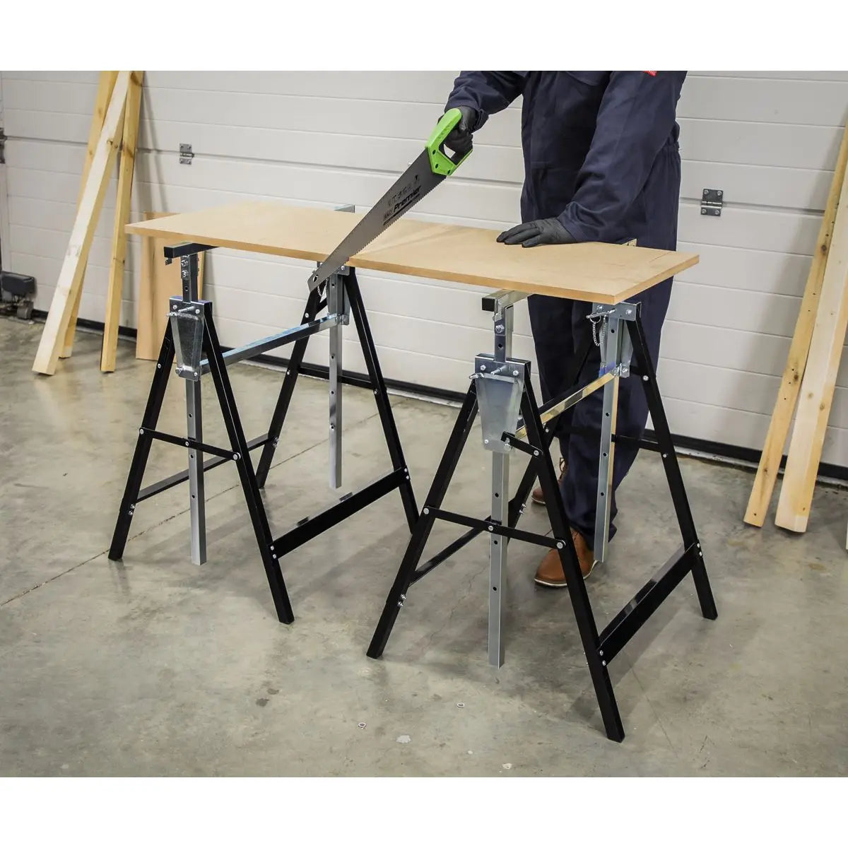 Sealey Fold Down Telescopic Trestle 200kg Capacity 