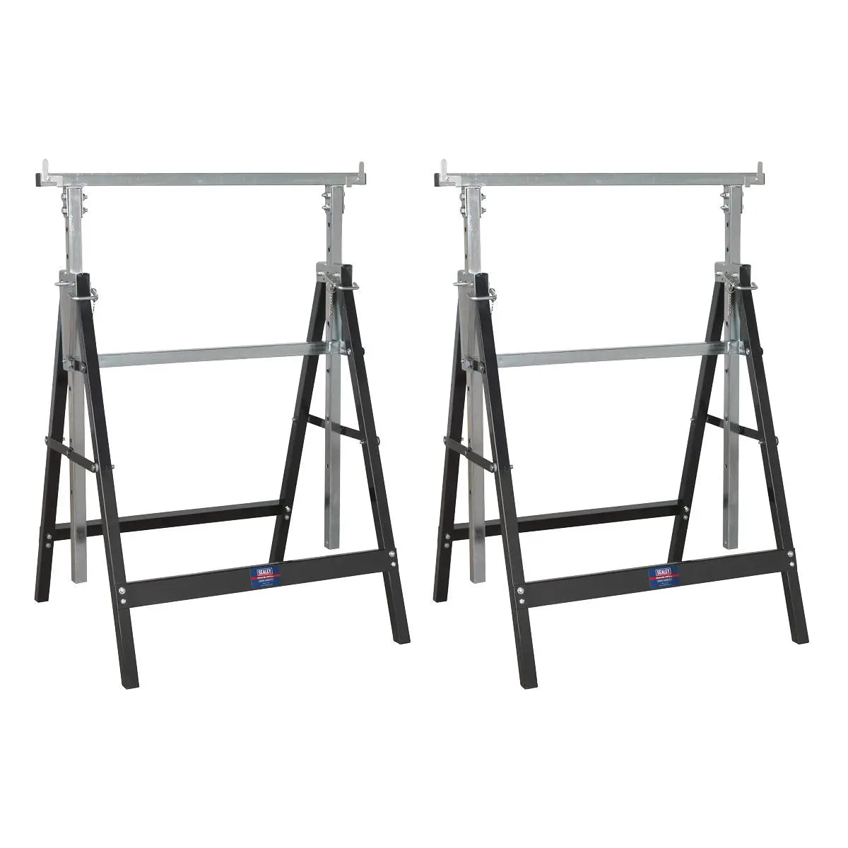 Sealey Fold Down Telescopic Trestle - 200kg Capacity - Pair  White Rose Tools