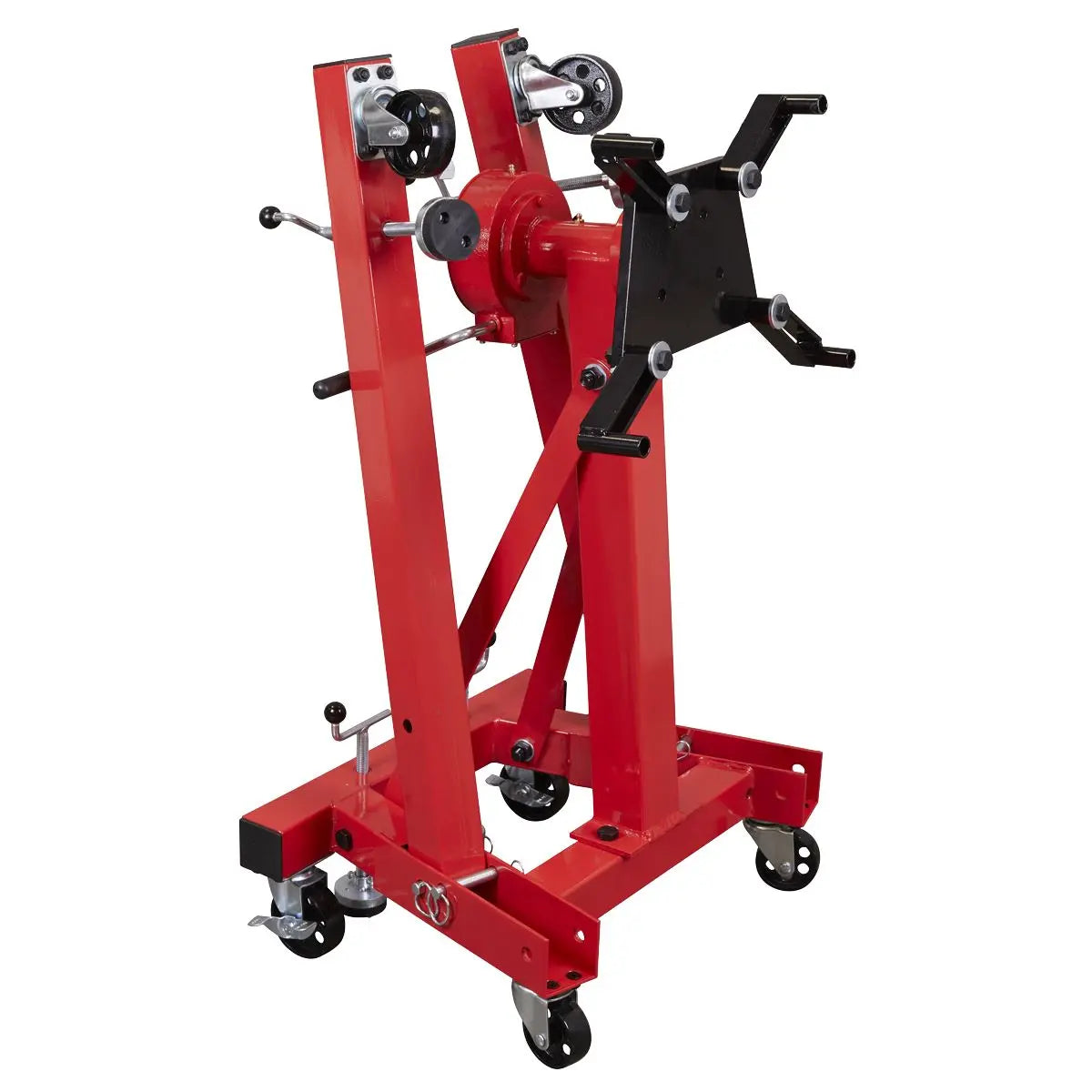 Sealey Folding 360º Rotating Engine Stand with Geared Handle Drive 680kg Capacity  White Rose Tools