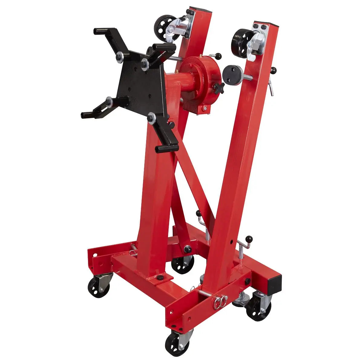 Sealey Folding 360º Rotating Engine Stand with Geared Handle Drive 680kg Capacity  White Rose Tools