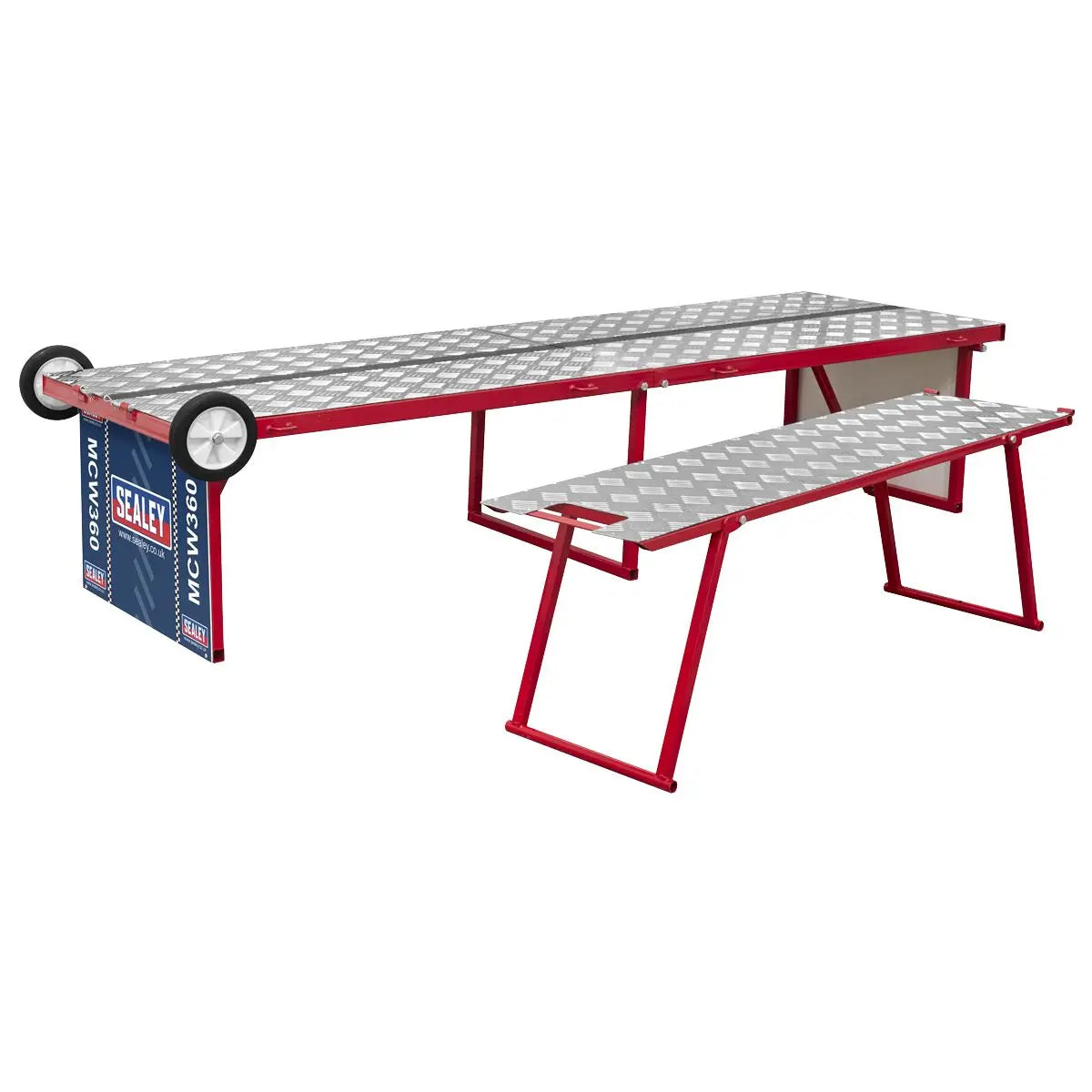 Sealey Folding Motorcycle Workbench with Ramp 360kg Capacity 