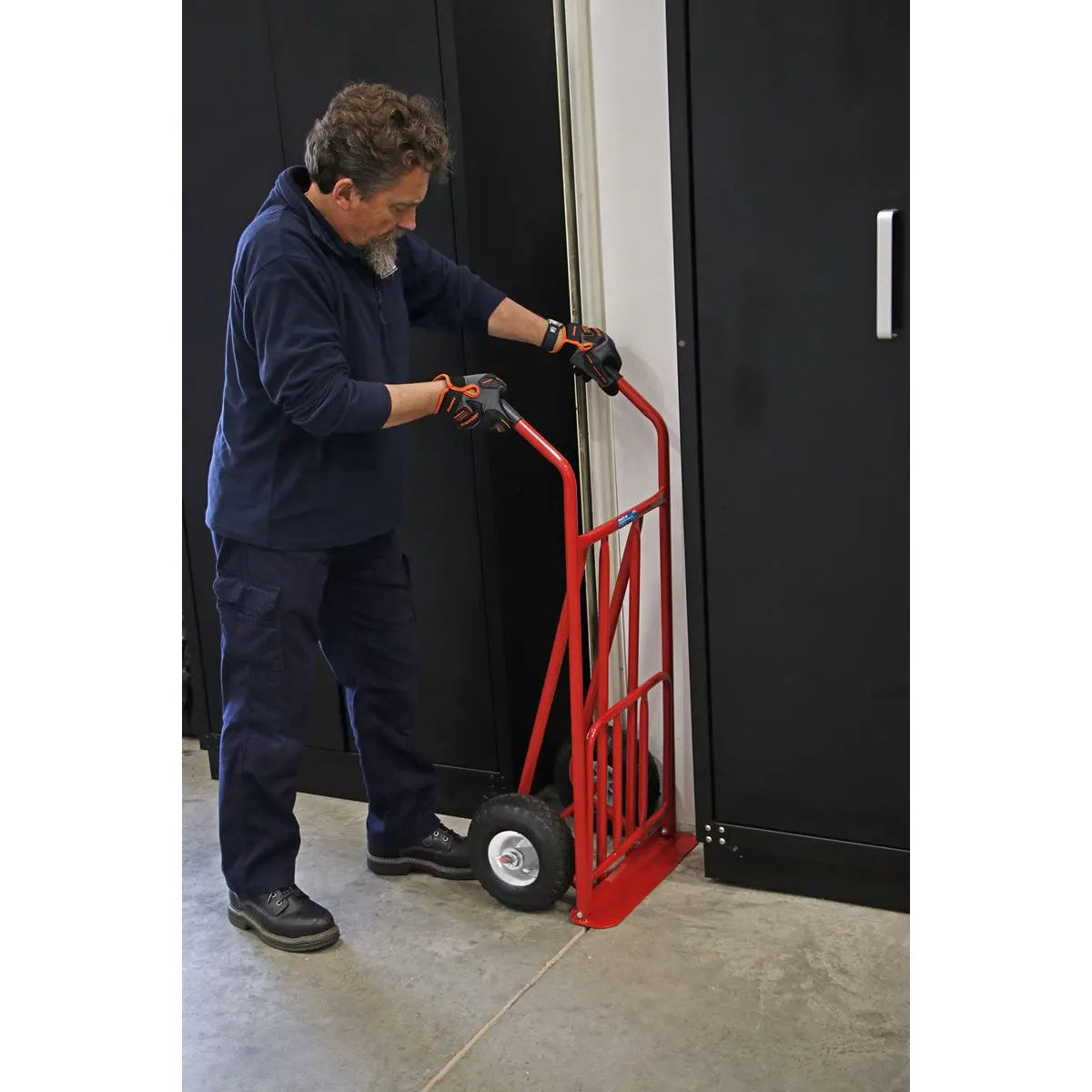 Sealey Folding Sack Truck with Pneumatic Tyres 150kg Capacity 