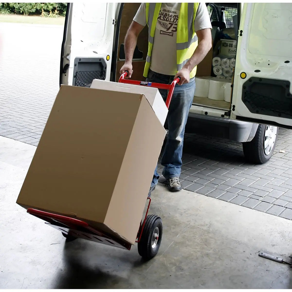 Sealey Folding Sack Truck with Pneumatic Tyres 250kg Capacity 