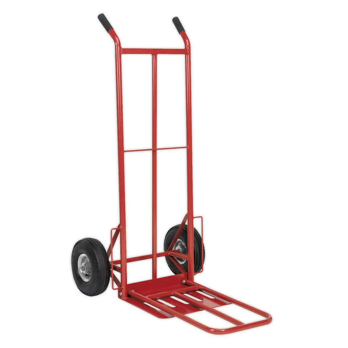Sealey Folding Sack Truck with Pneumatic Tyres 250kg Capacity 