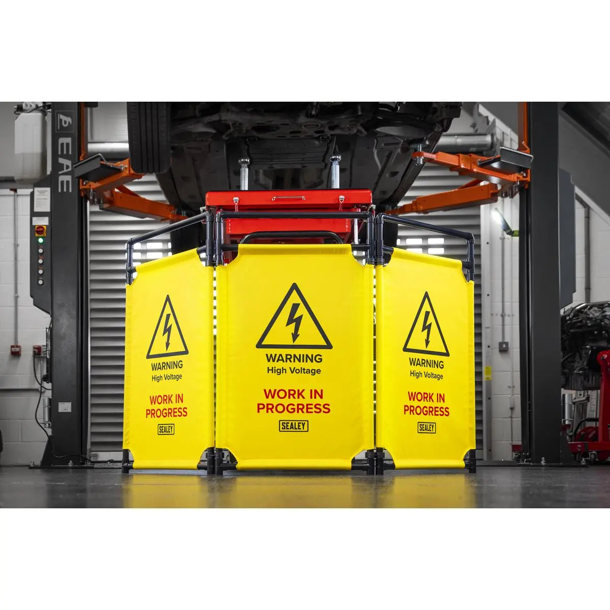 Sealey Folding Safety Barrier for Hybrid Electric Vehicles  White Rose Tools