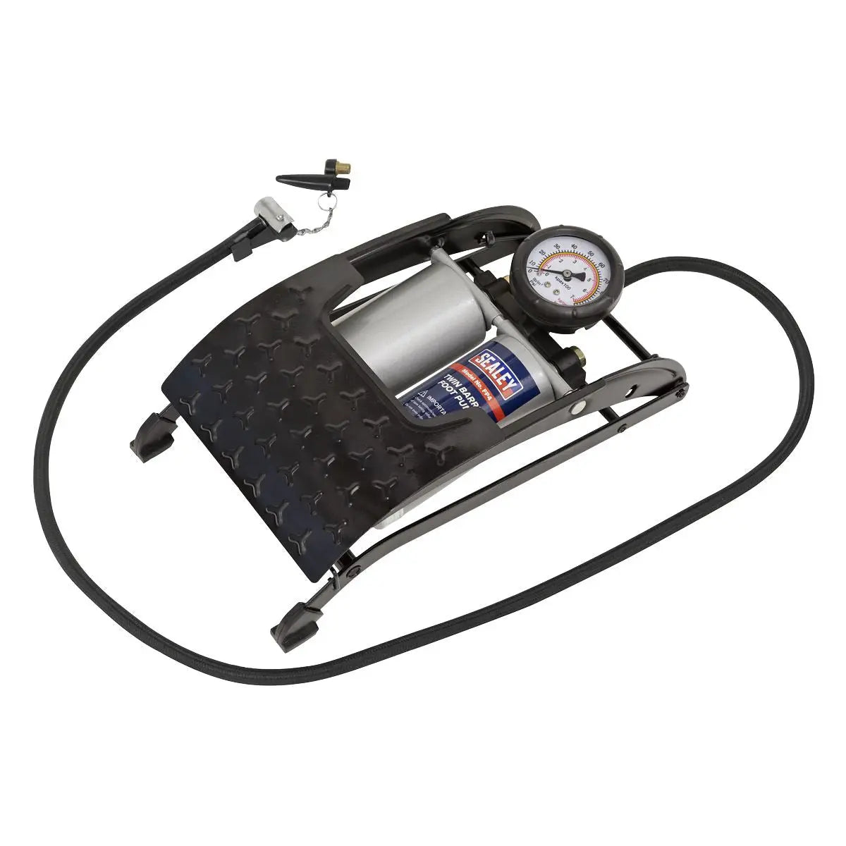 Sealey Foot Pump Twin Barrel 
