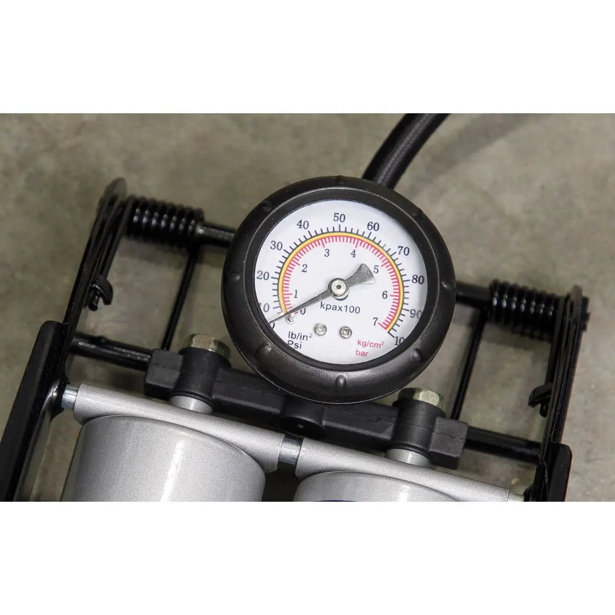 Sealey Foot Pump Twin Barrel 