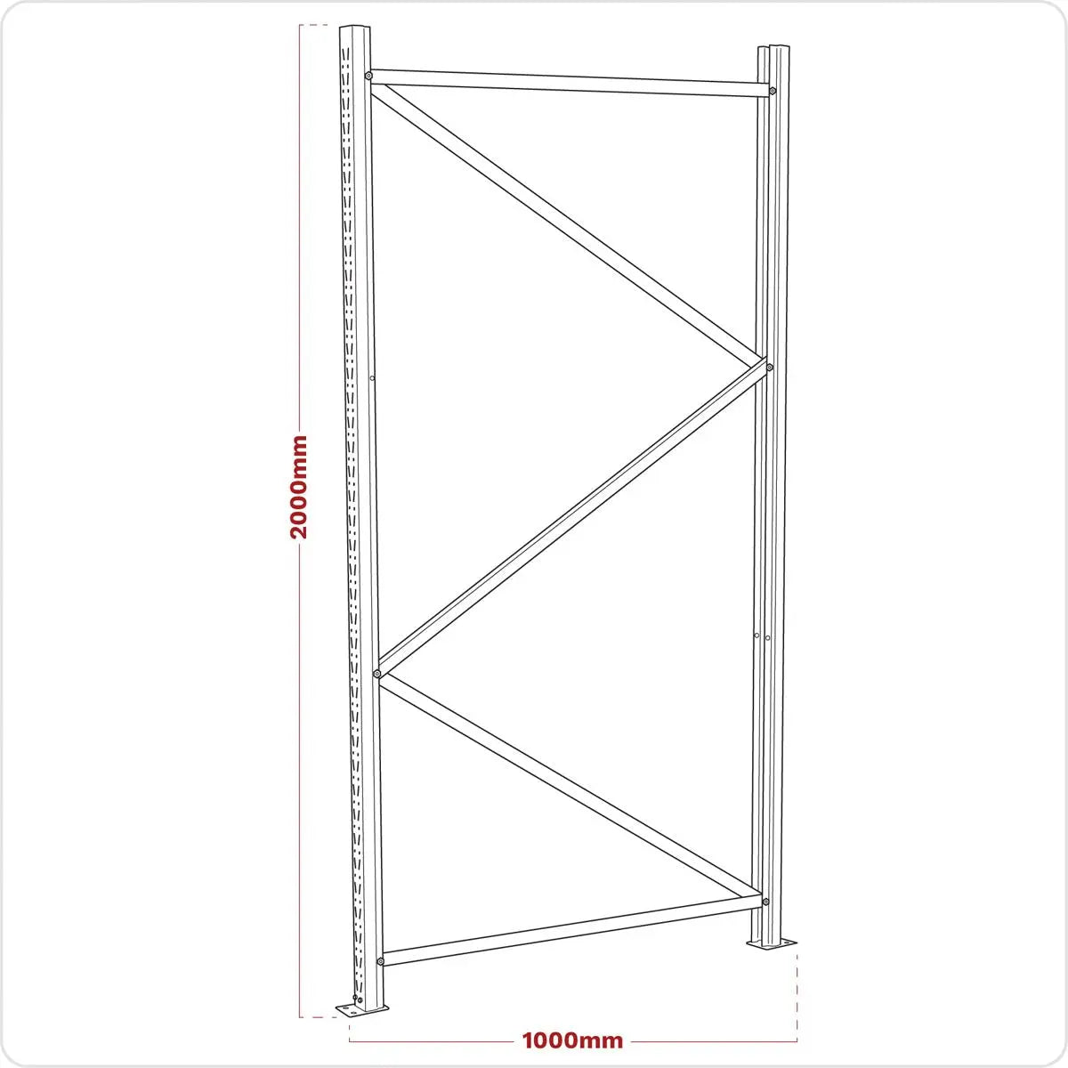 Sealey Frame 2000 x 1000mm One End 
