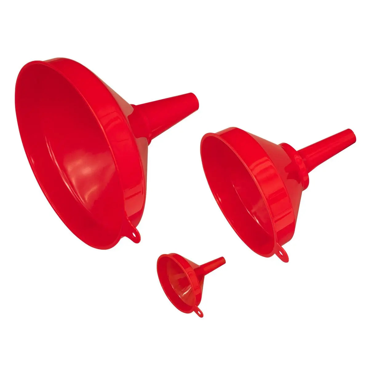 Sealey Funnel Set 3pc Fixed Spout  White Rose Tools