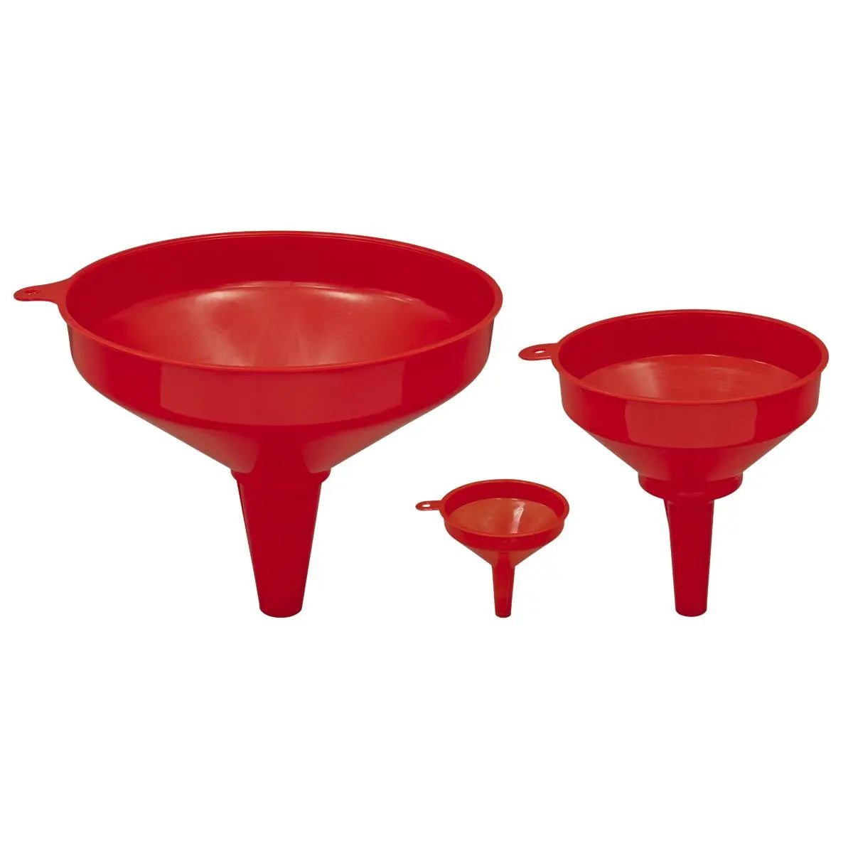Sealey Funnel Set 3pc Fixed Spout  White Rose Tools