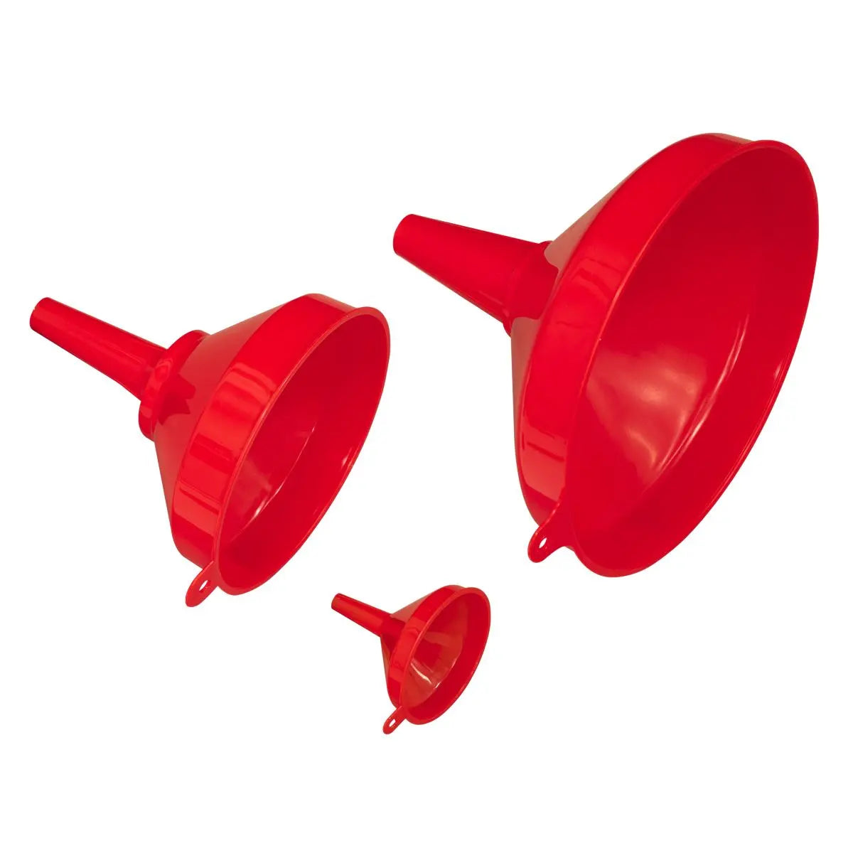 Sealey Funnel Set 3pc Fixed Spout  White Rose Tools