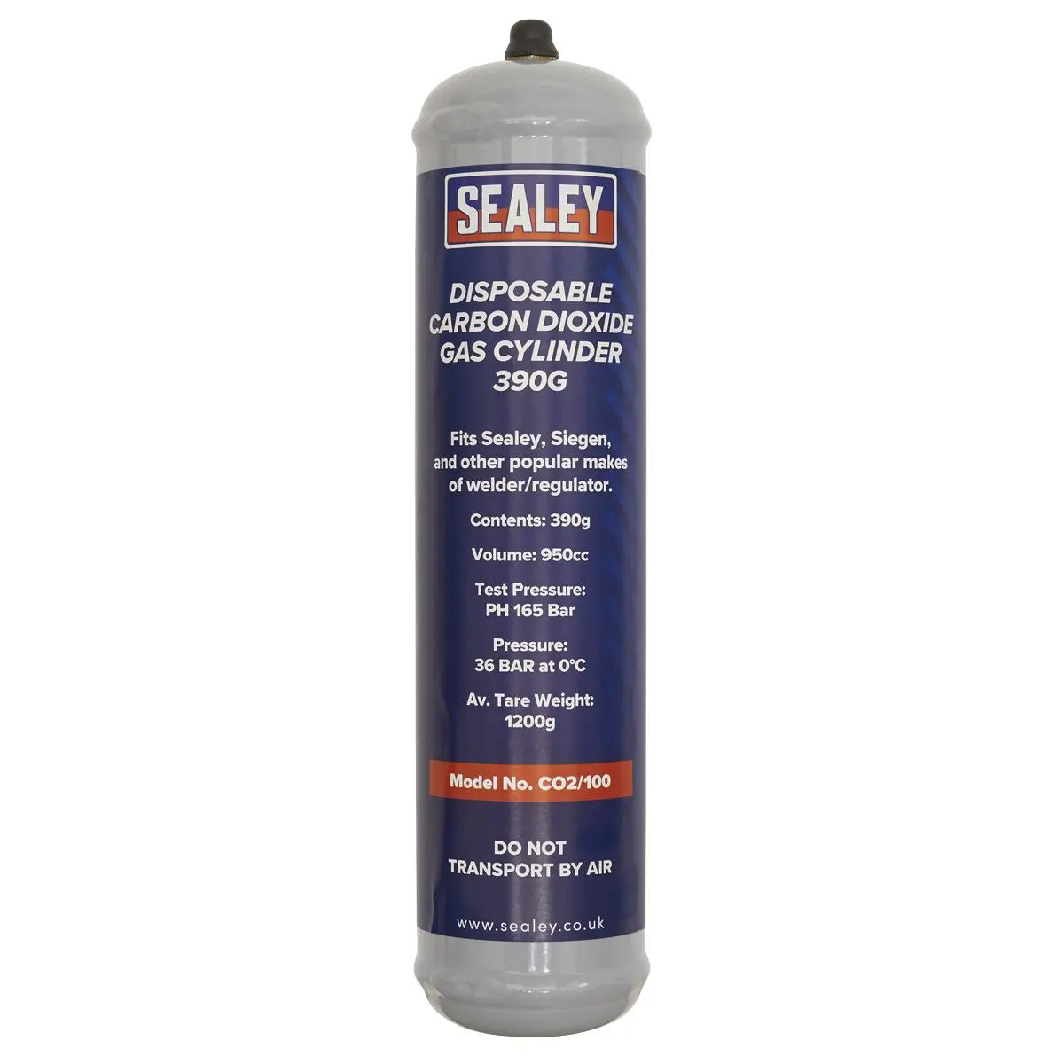 Sealey Gas Cylinder Disposable Carbon Dioxide 390g - Box of 12 