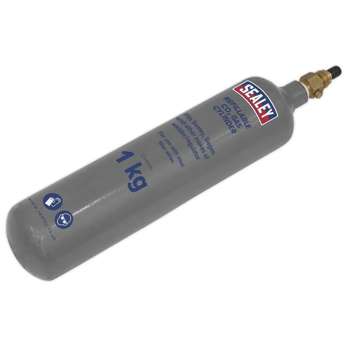Sealey Gas Cylinder Refillable Carbon Dioxide 1kg 