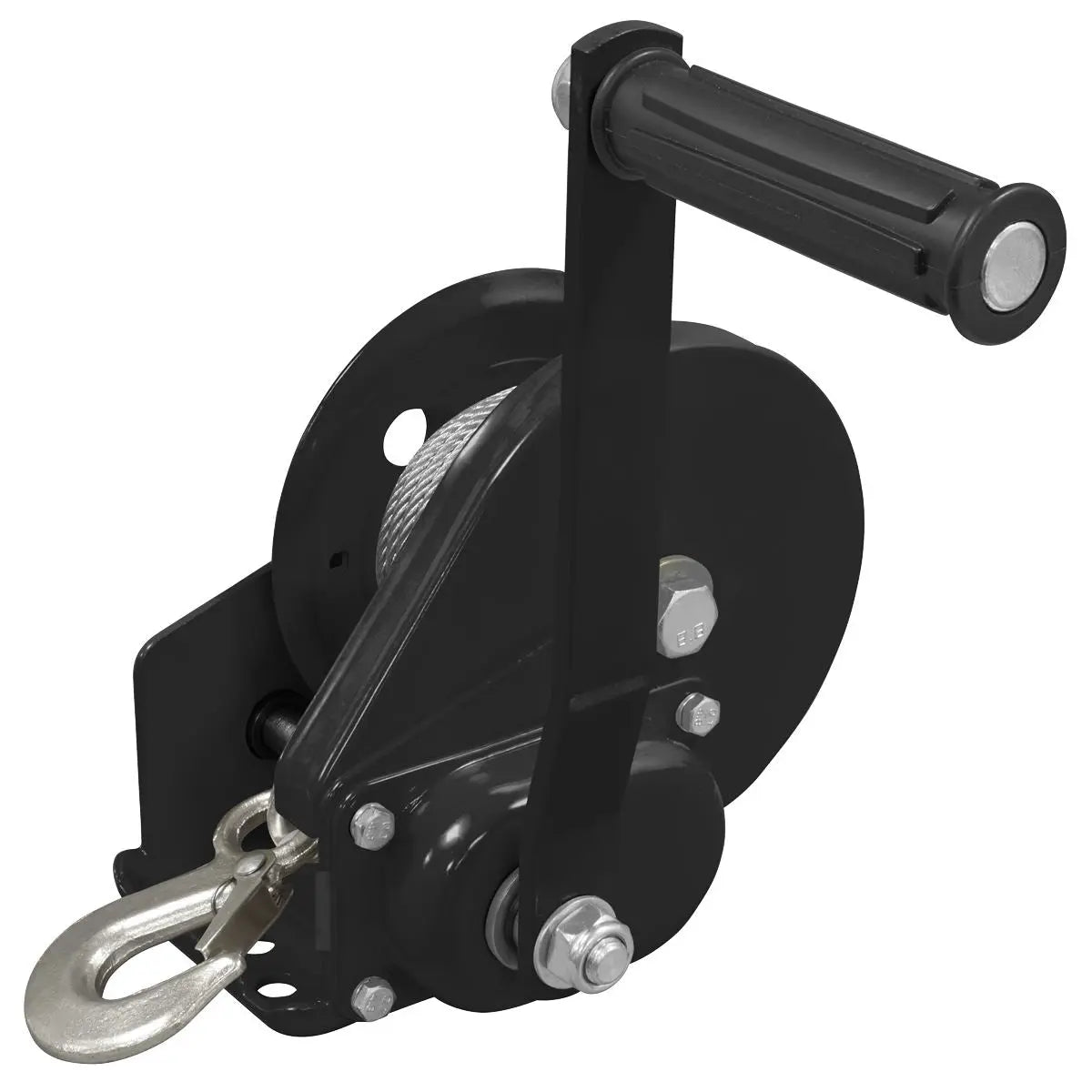 Sealey Geared Hand Winch with Brake & Cable 540kg Capacity 