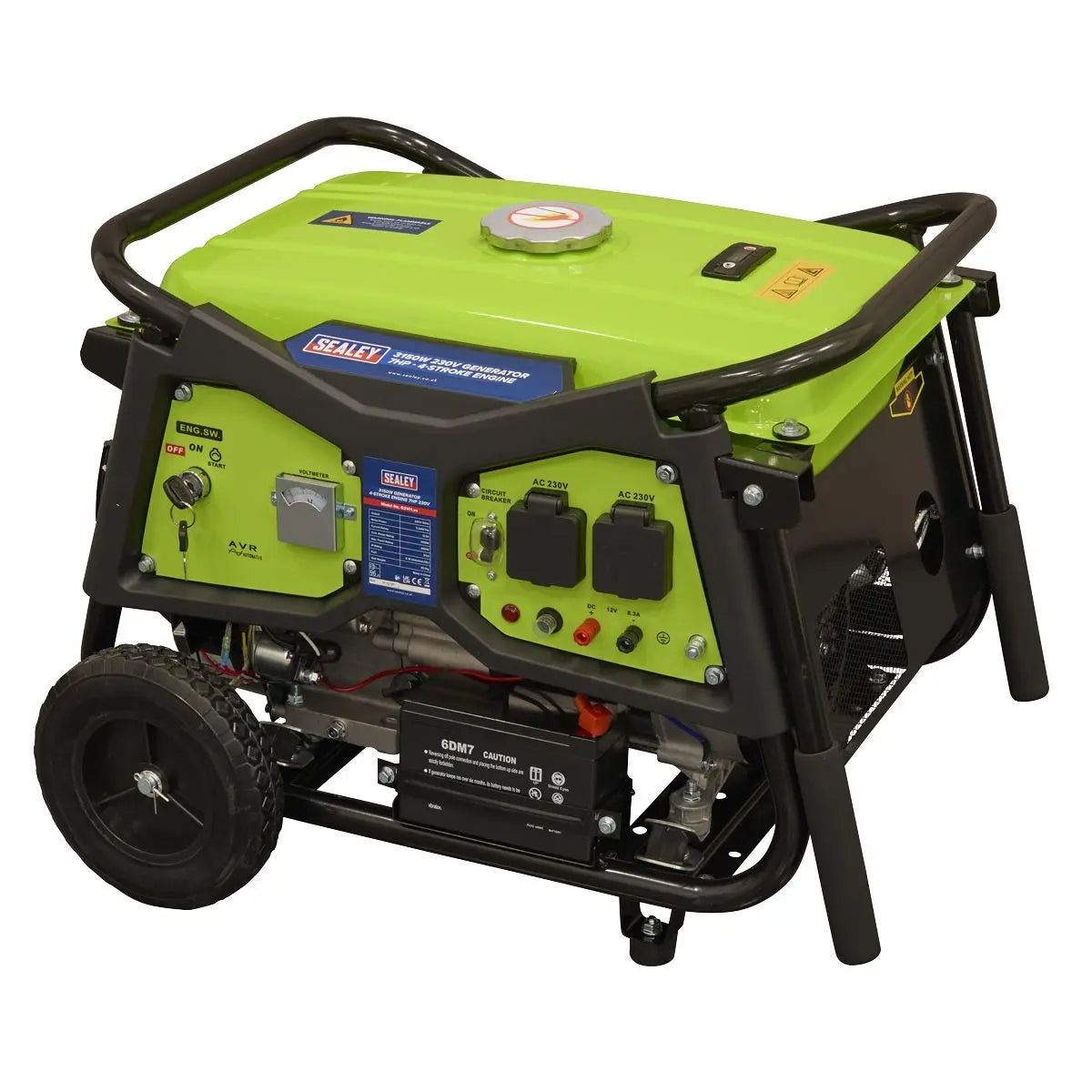 Sealey Generator 3100W 230V 7hp  White Rose Tools